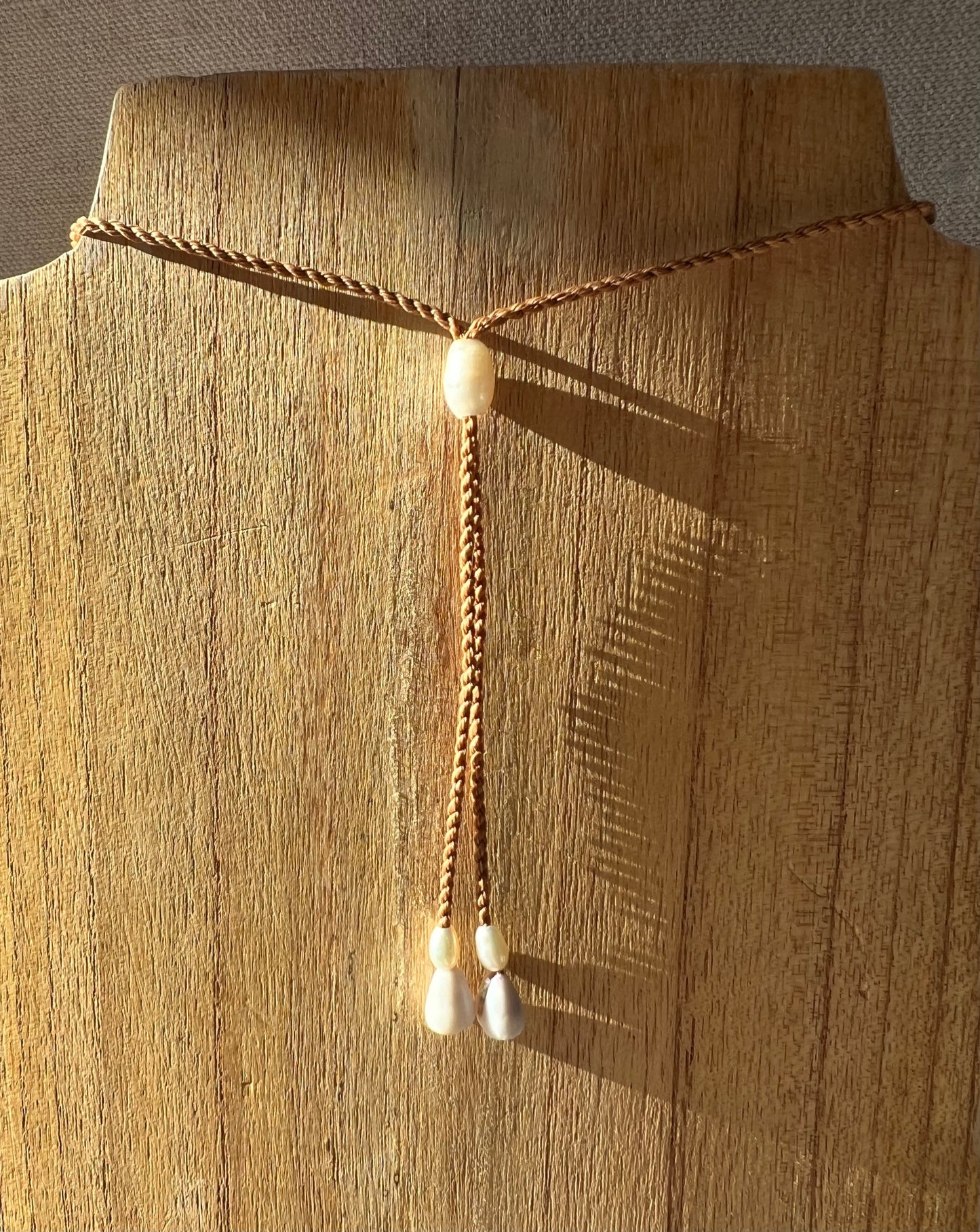 Pastel Lavender Puka Necklace (natural holes)