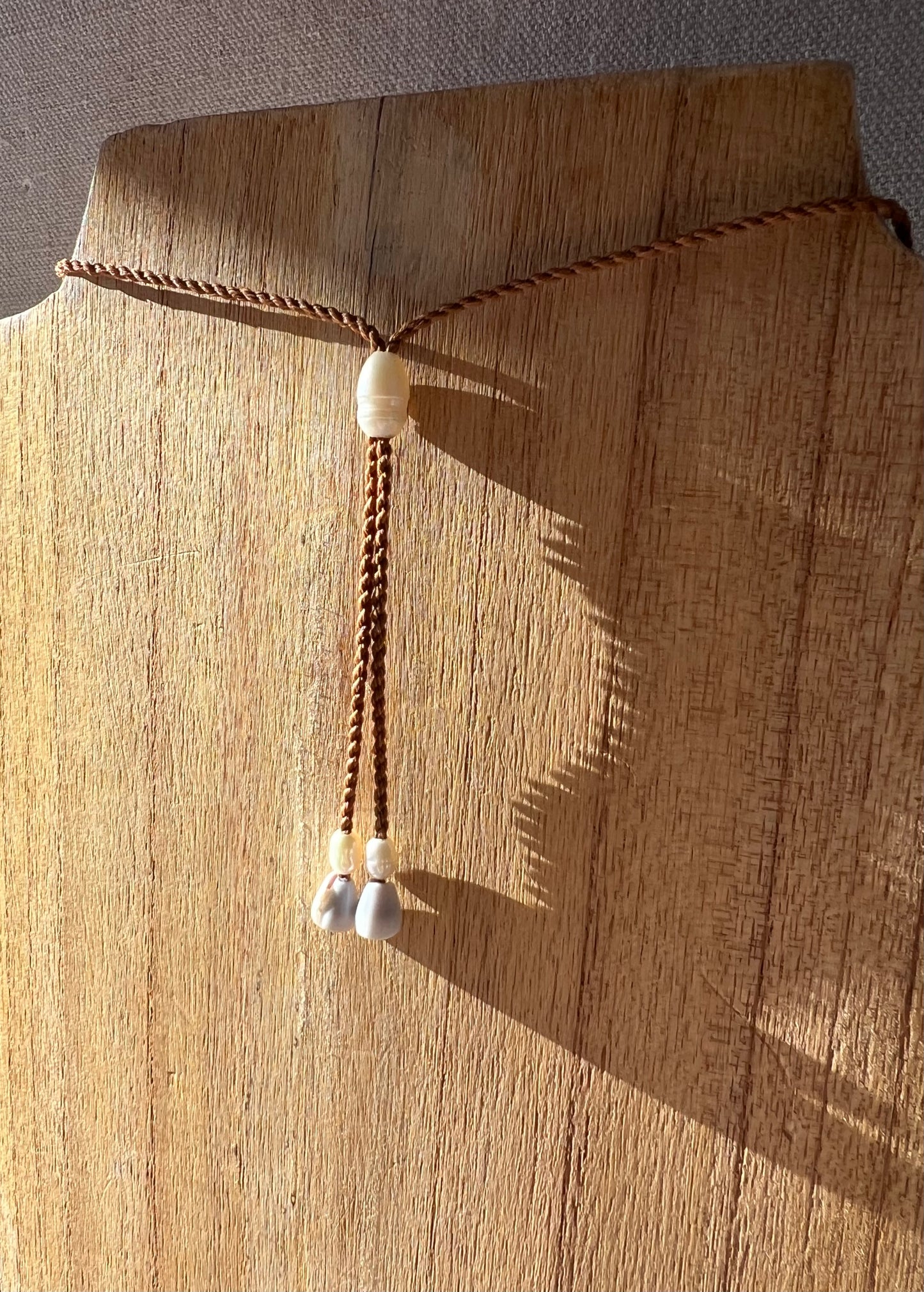 Pastel Lavender Puka Necklace (natural holes)