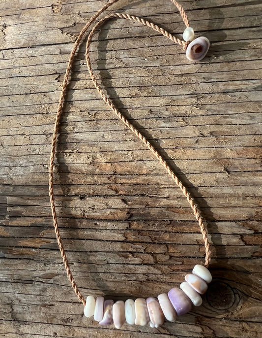 Puka Mini Bar Necklace ~ Lavender