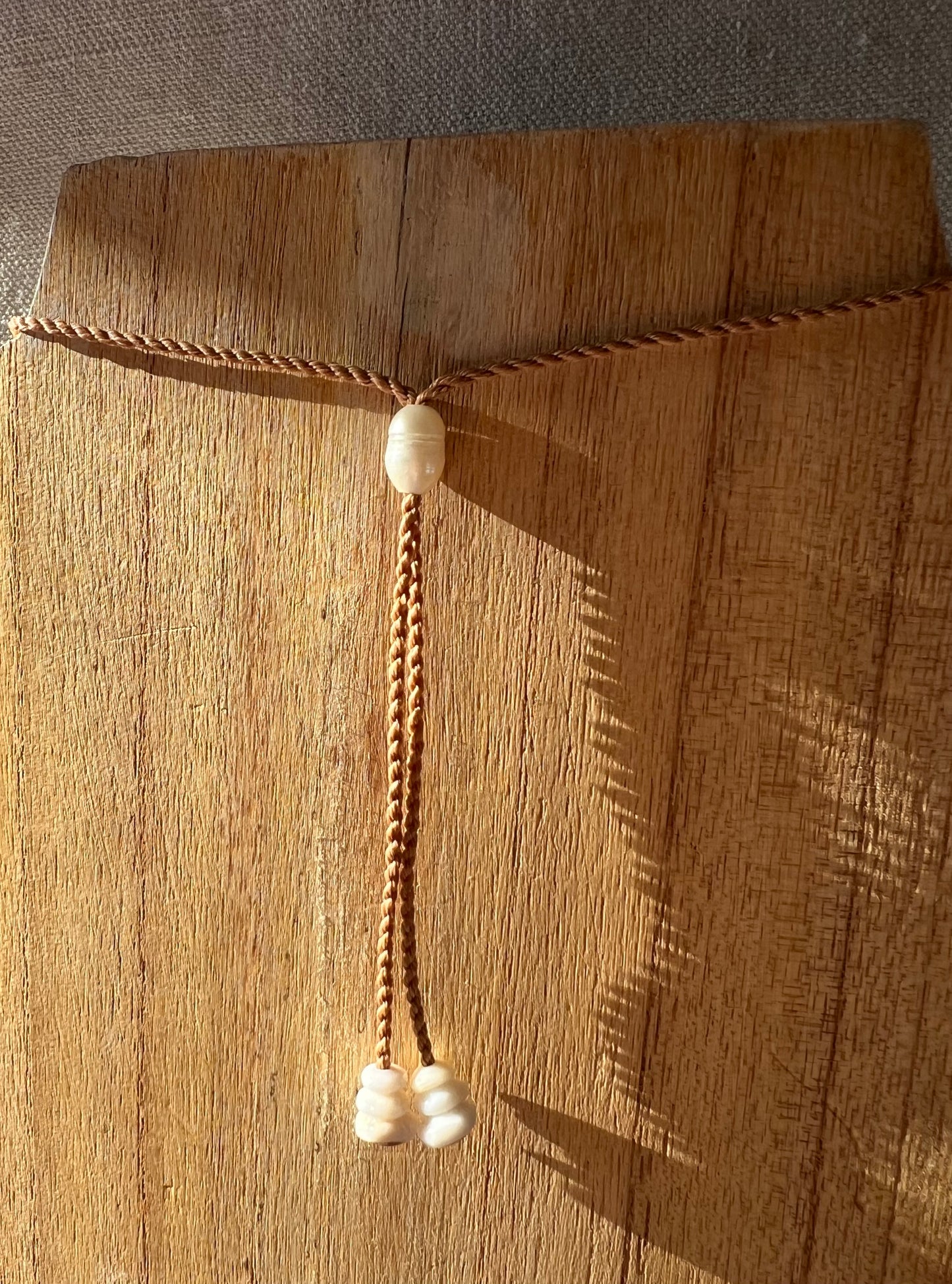 Patterned Puka Necklace (natural holes)