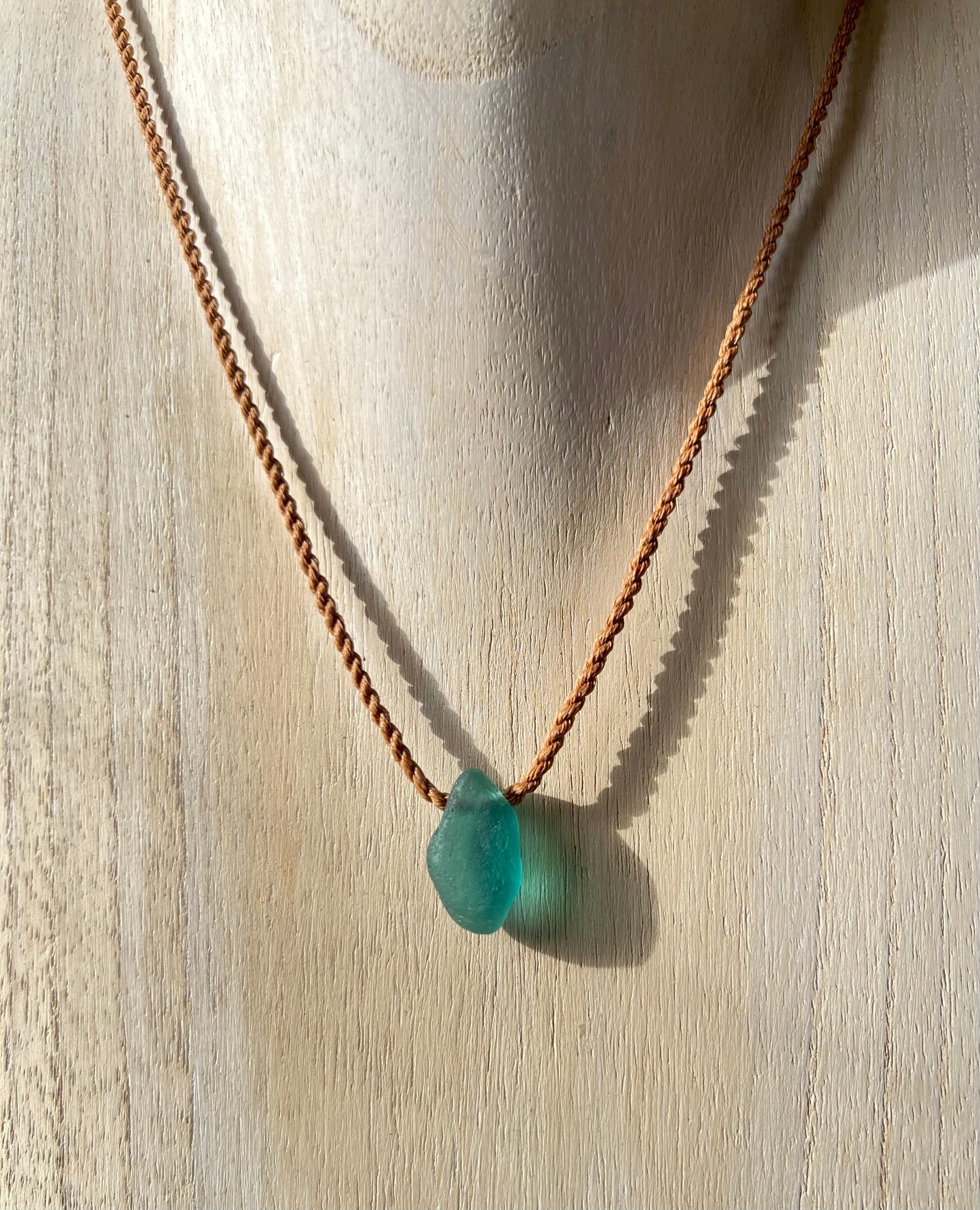 Adjustable Sea Glass Pendant Necklaces