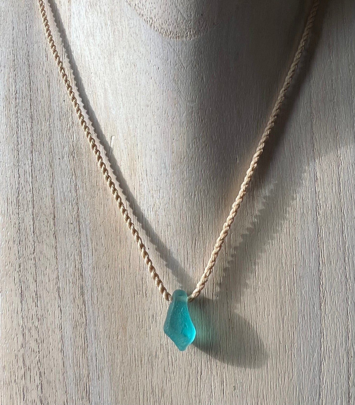 Adjustable Sea Glass Pendant Necklaces