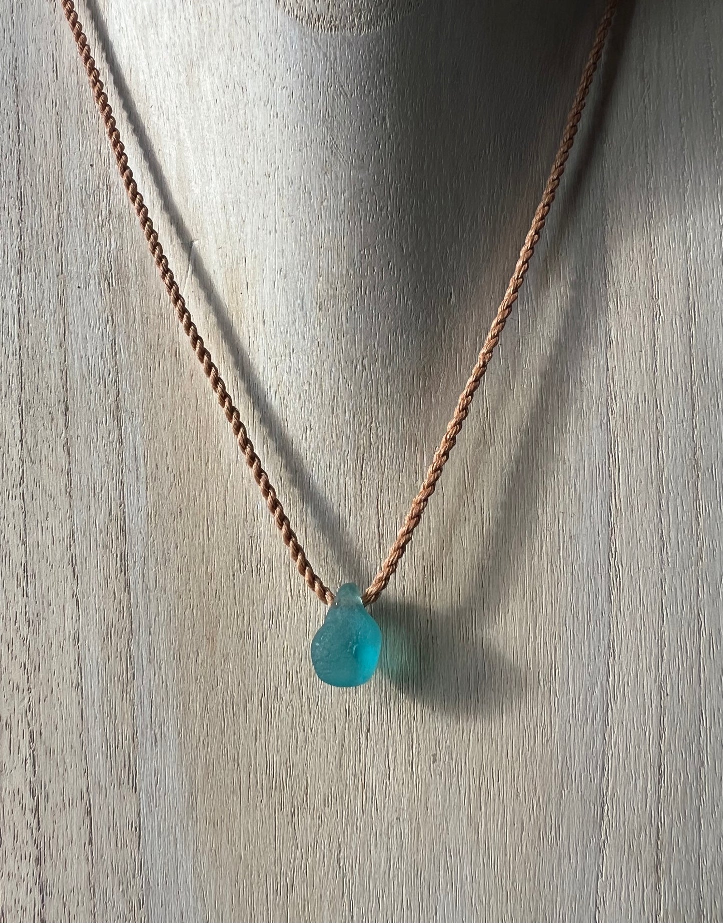 Adjustable Sea Glass Pendant Necklaces