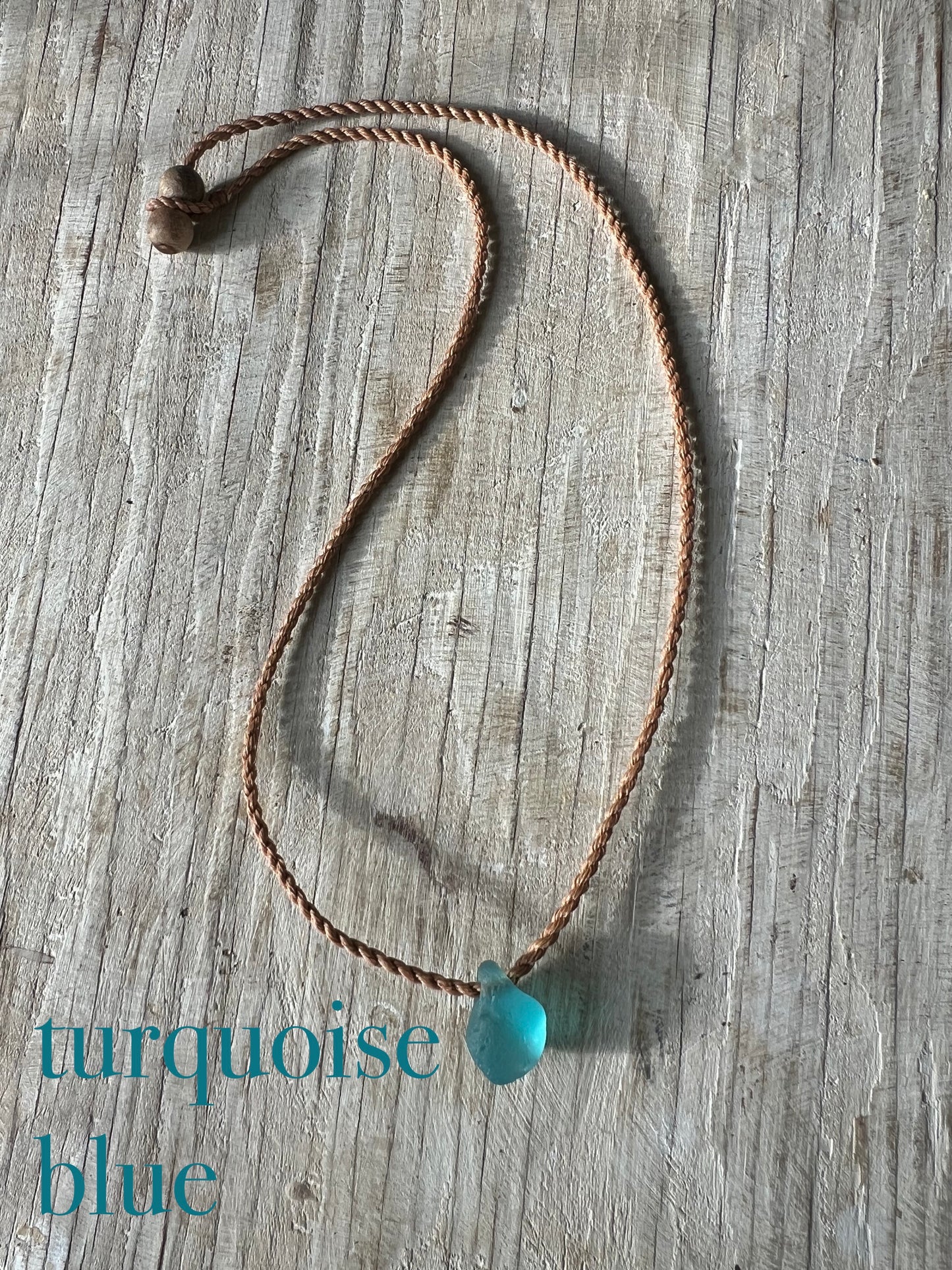 Adjustable Sea Glass Pendant Necklaces