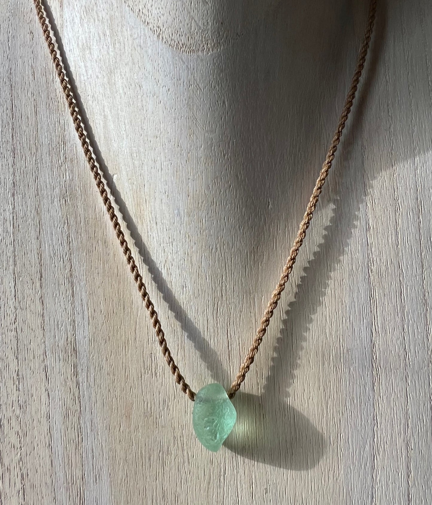 Adjustable Sea Glass Pendant Necklaces