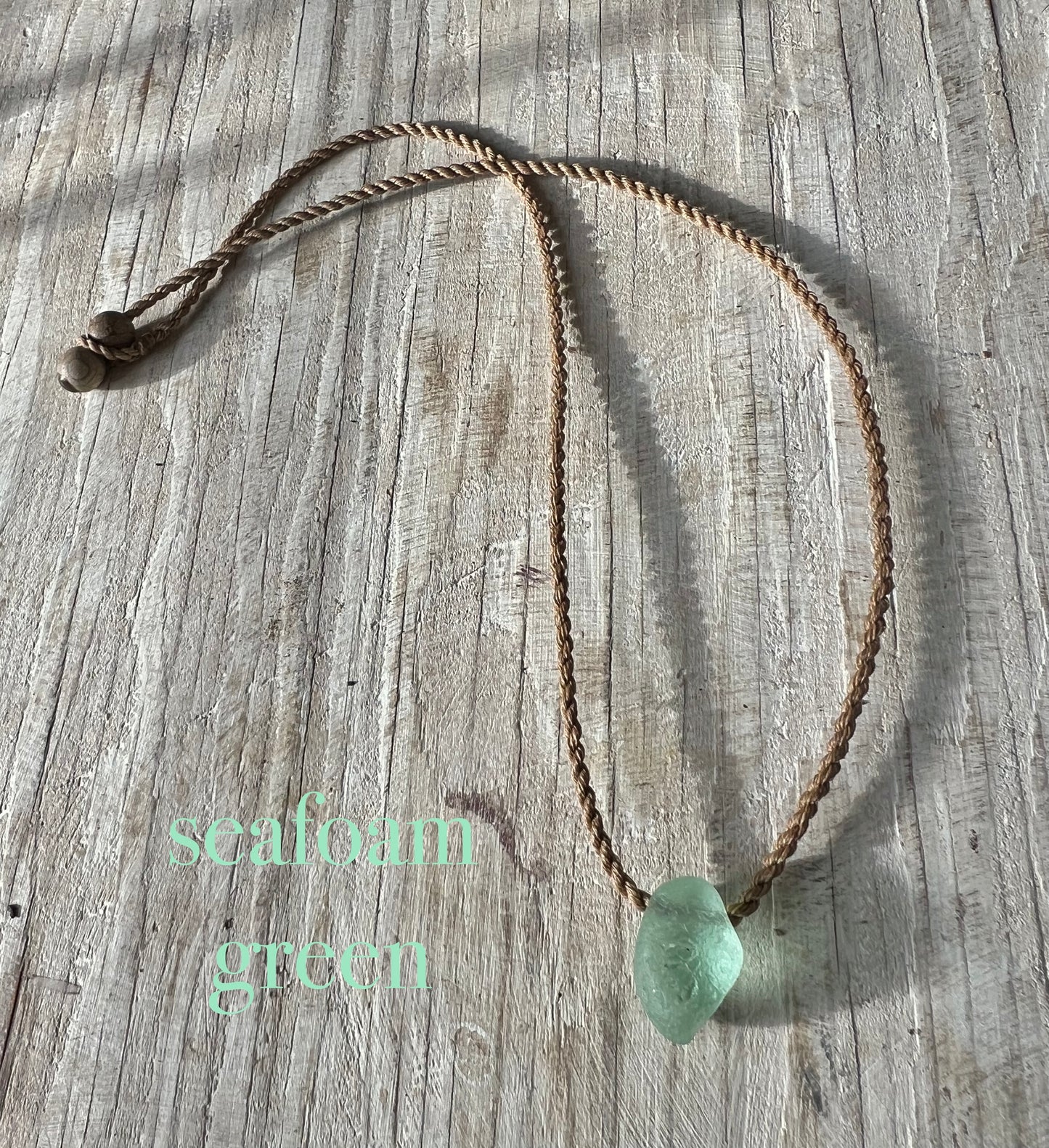 Adjustable Sea Glass Pendant Necklaces