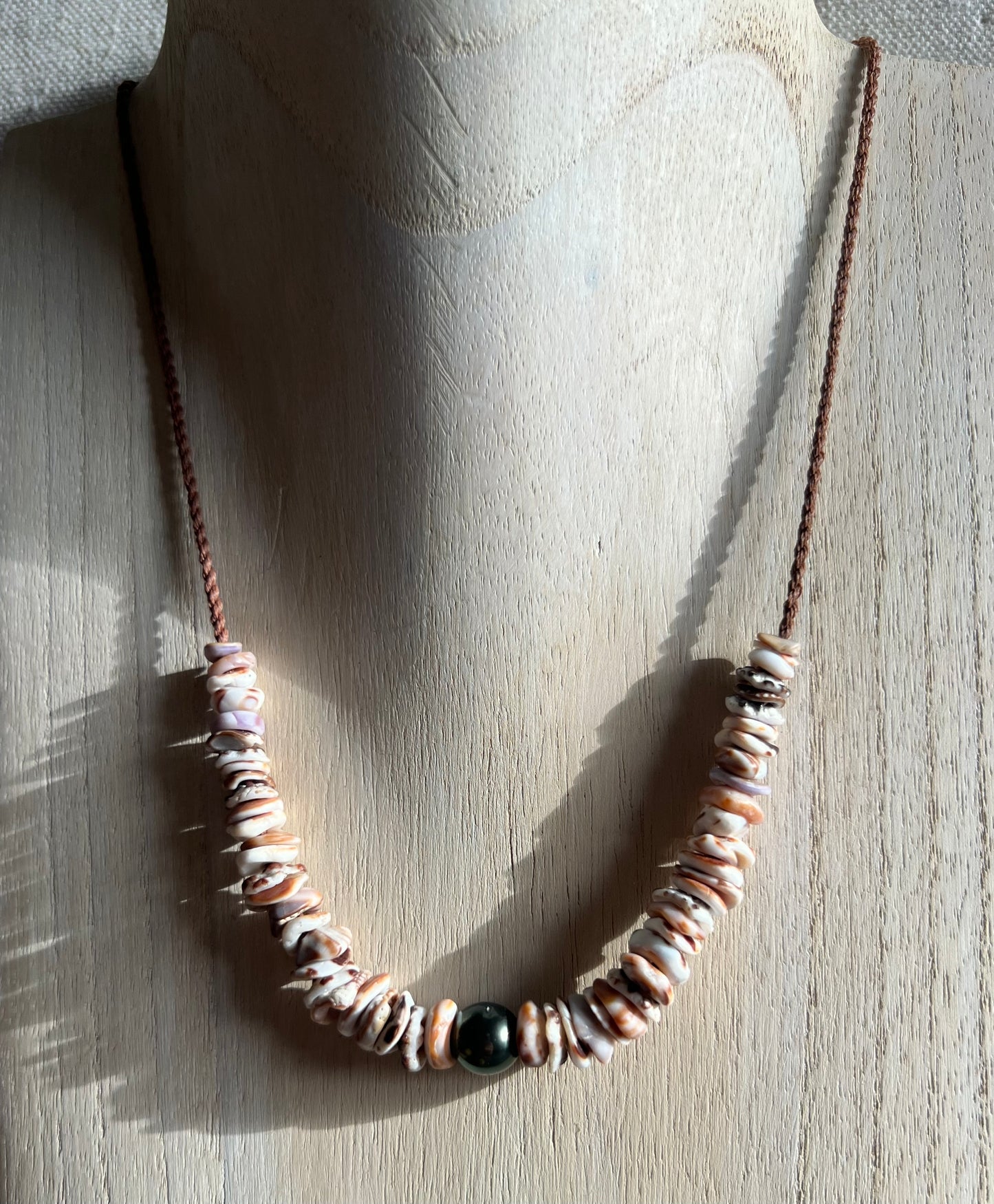 Tahitian Pearl Hapa+Moku Necklace