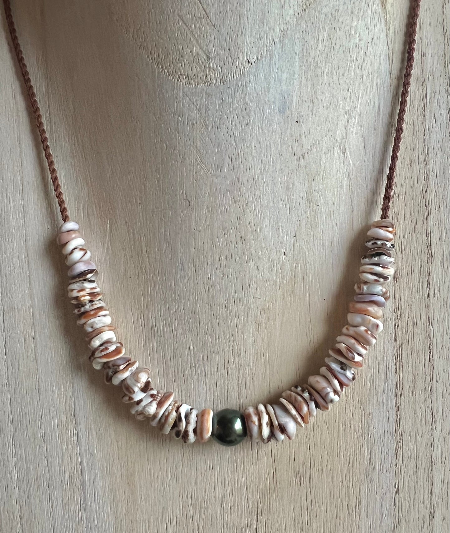 Tahitian Pearl Hapa+Moku Necklace