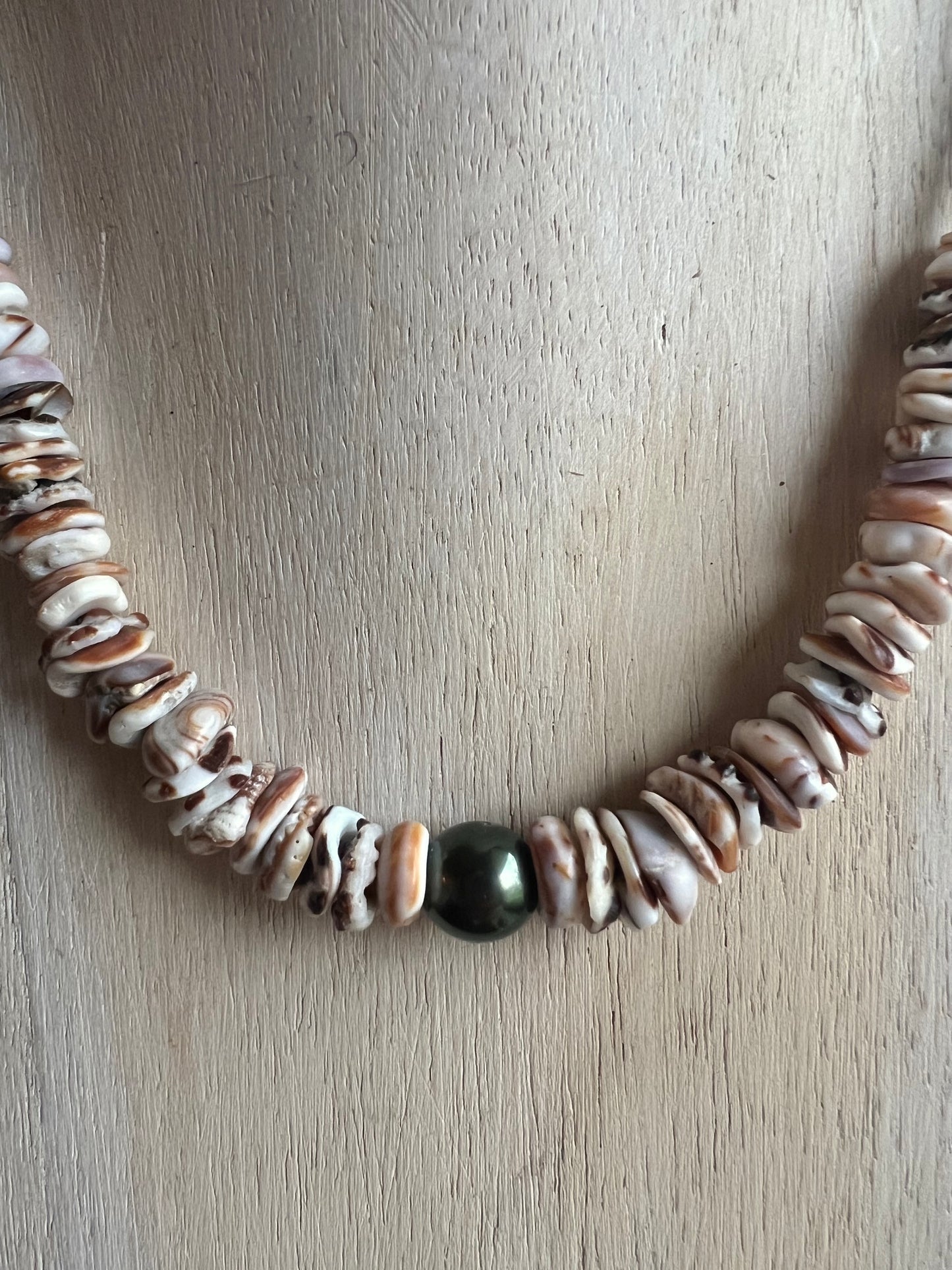 Tahitian Pearl Hapa+Moku Necklace
