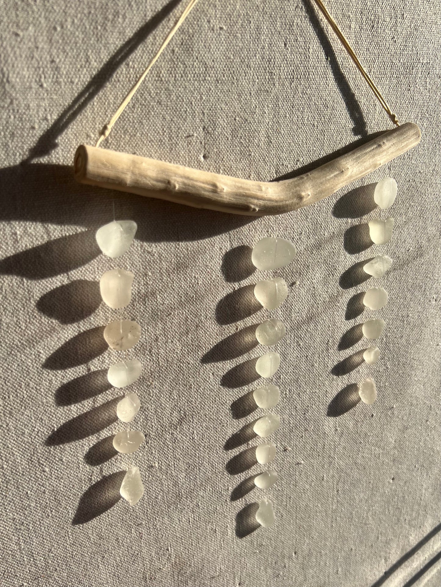 Sea Glass Mobile ~ Beachy White