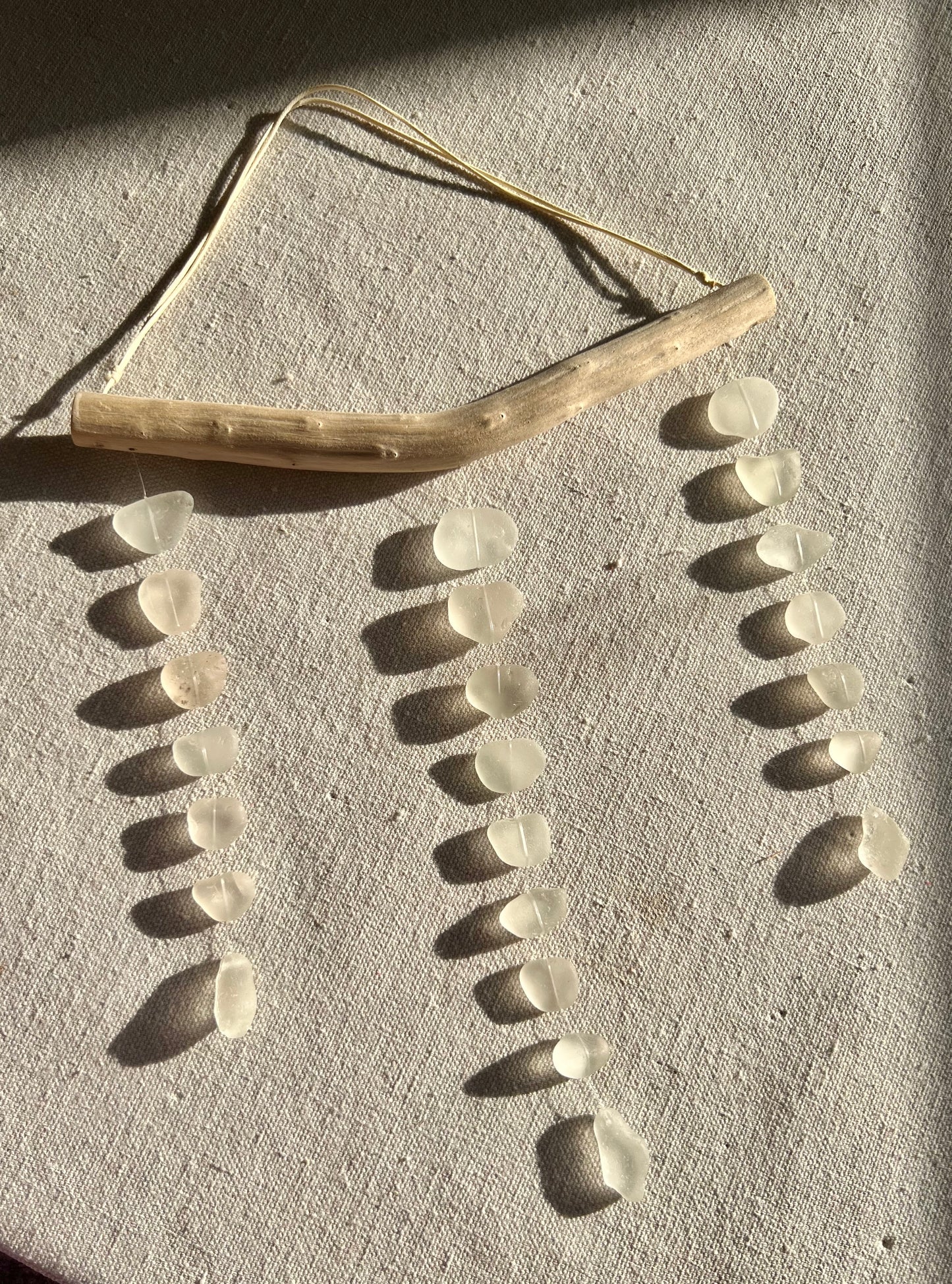 Sea Glass Mobile ~ Beachy White
