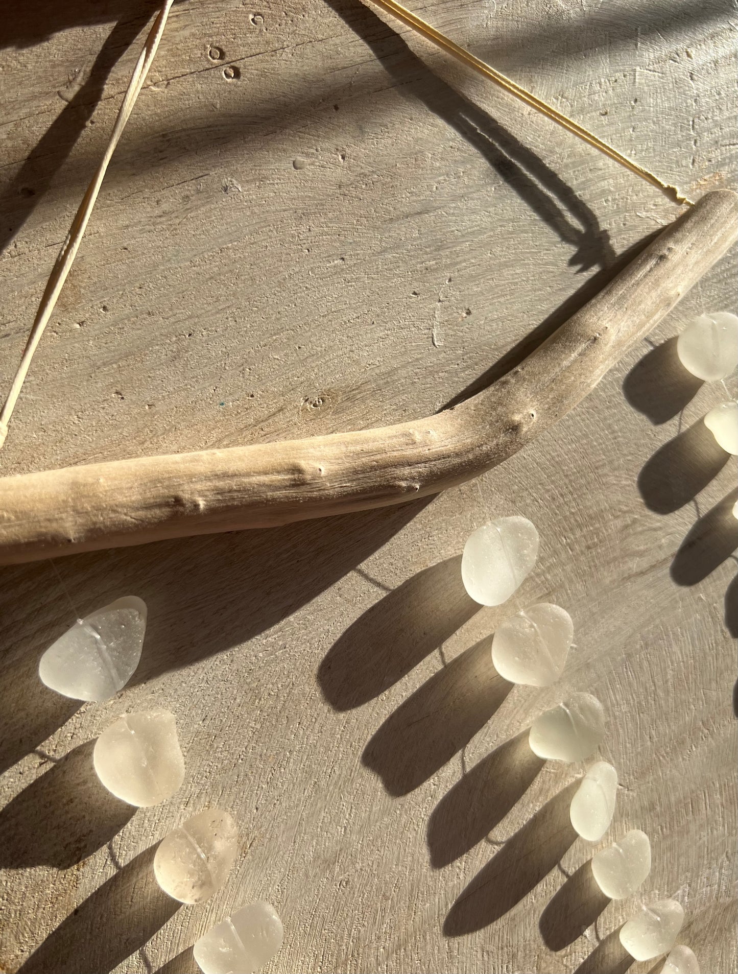Sea Glass Mobile ~ Beachy White