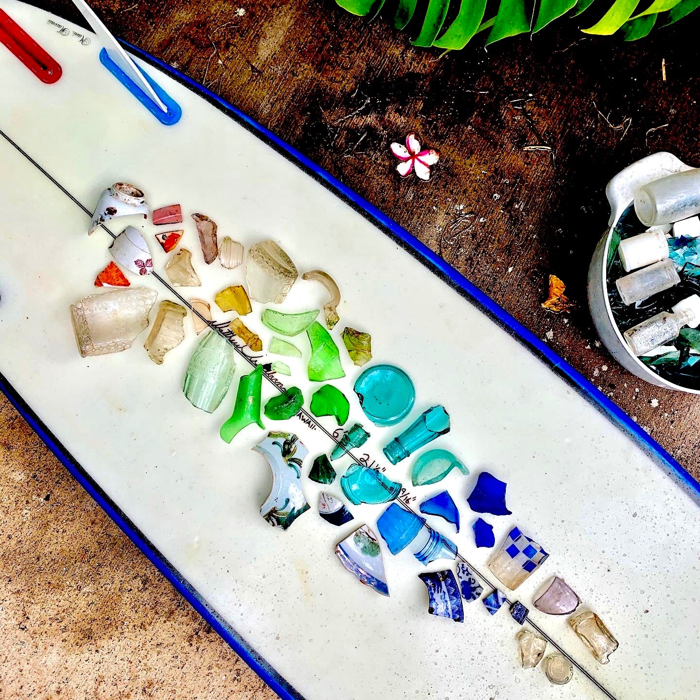 Recycled Rainbow Car Charm