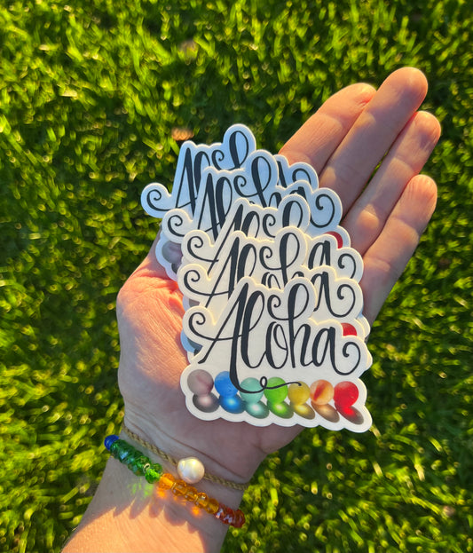 Large Aloha Vinyl Decal