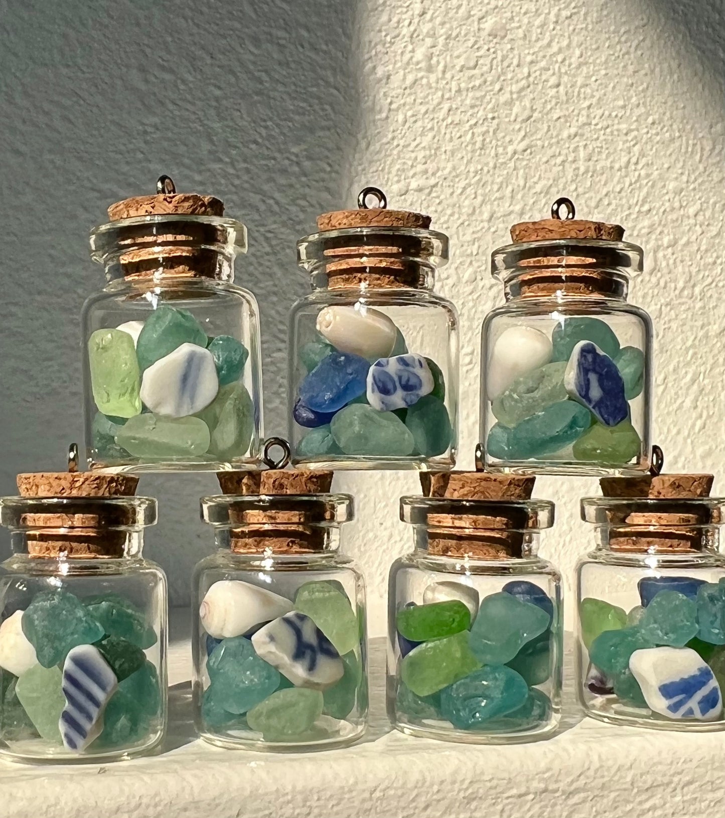 Sea Glass and Shell Vial Ornament
