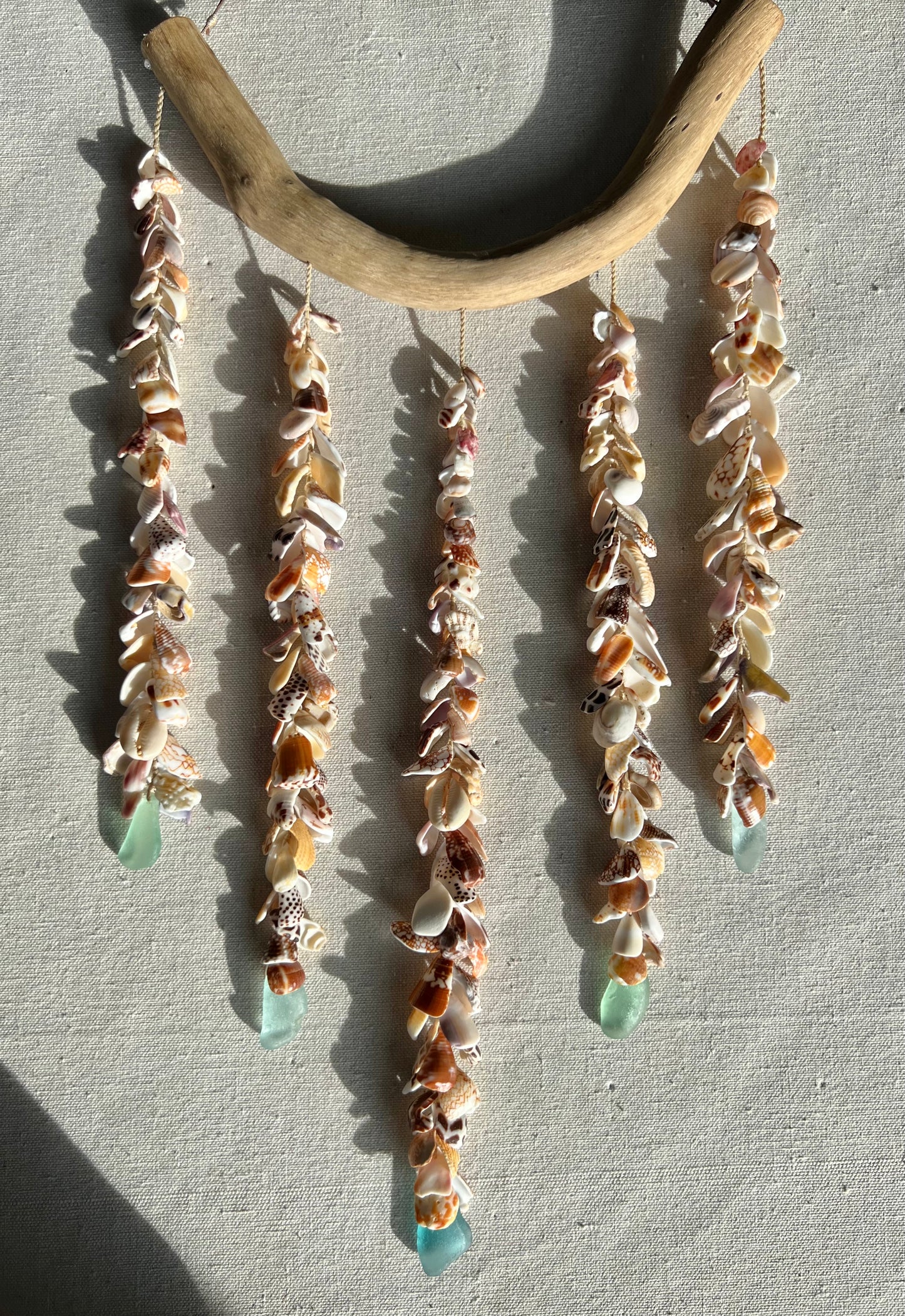 Moku Shell + Sea Glass XL 5 Strand Mobile