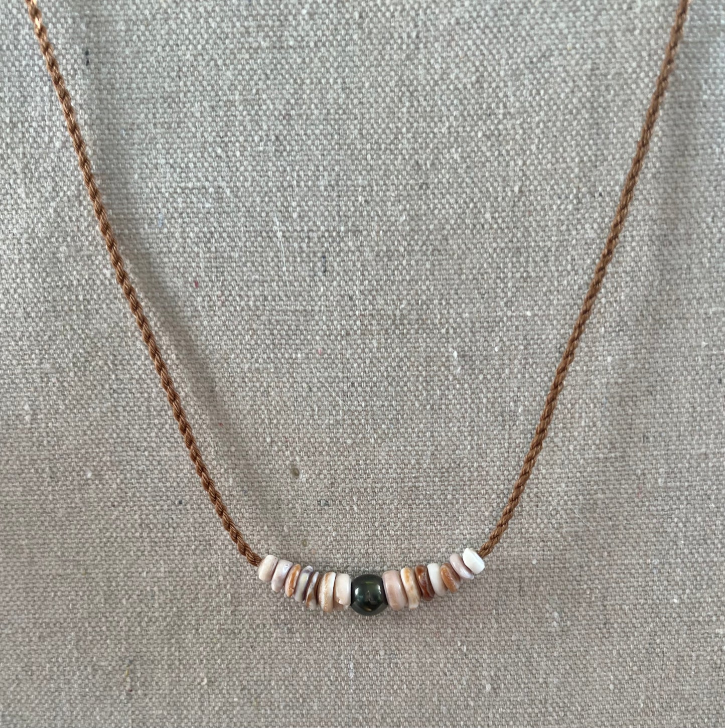 Hapa Tahitian Pearl+ Heriloom Puka Necklace