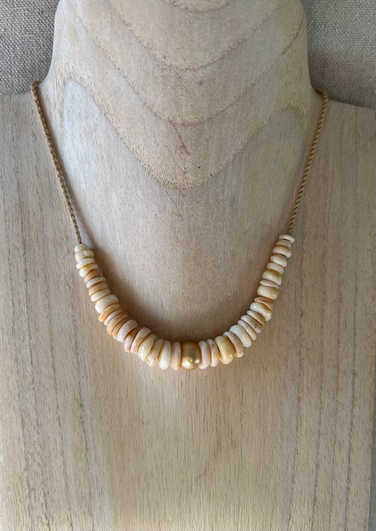 Golden Hapa Puka Necklace