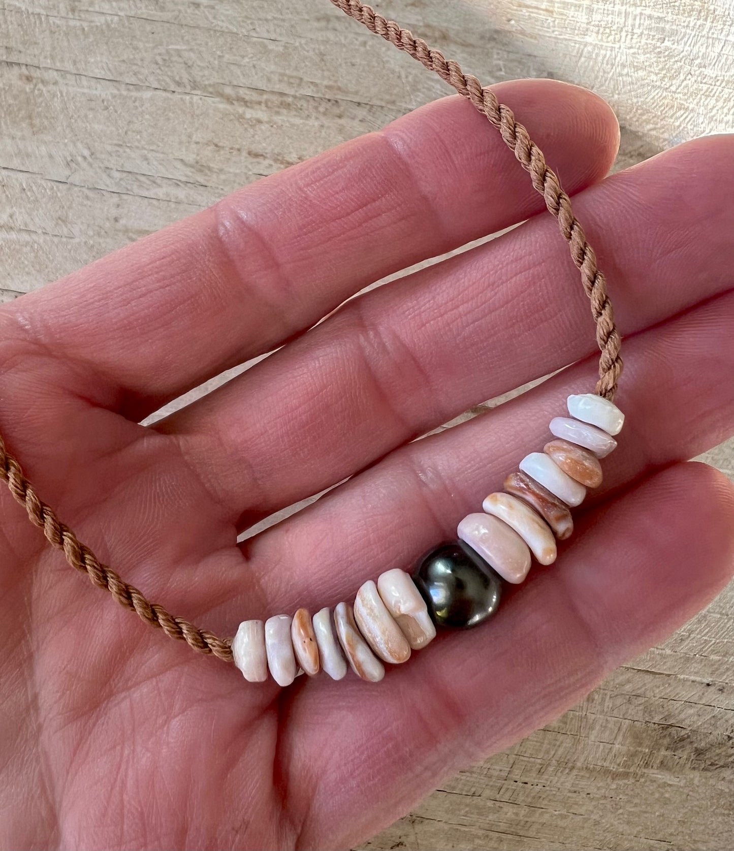 Hapa Tahitian Pearl+ Heriloom Puka Necklace