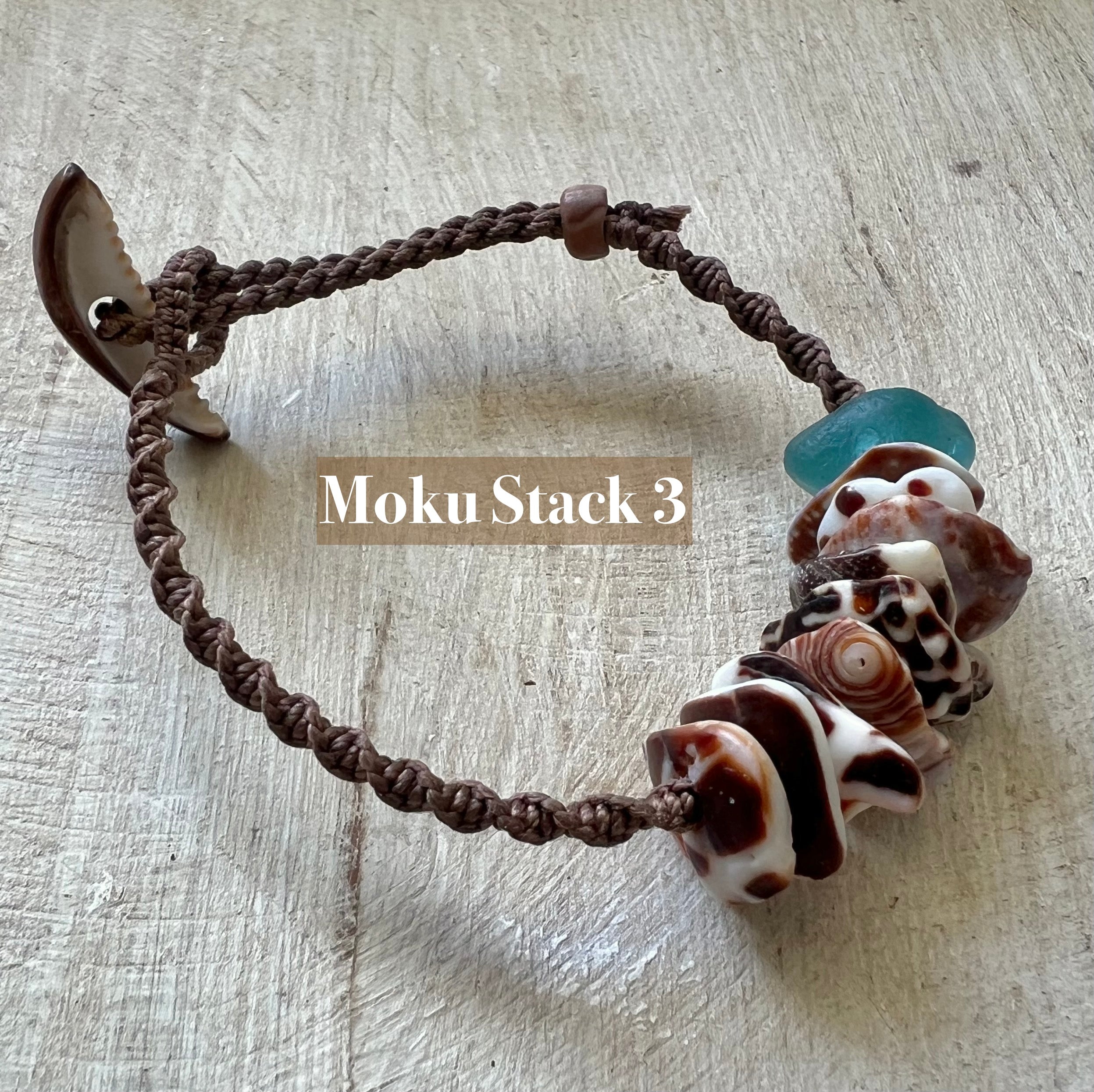 Moku Stack on Macrame ~ Adjustable