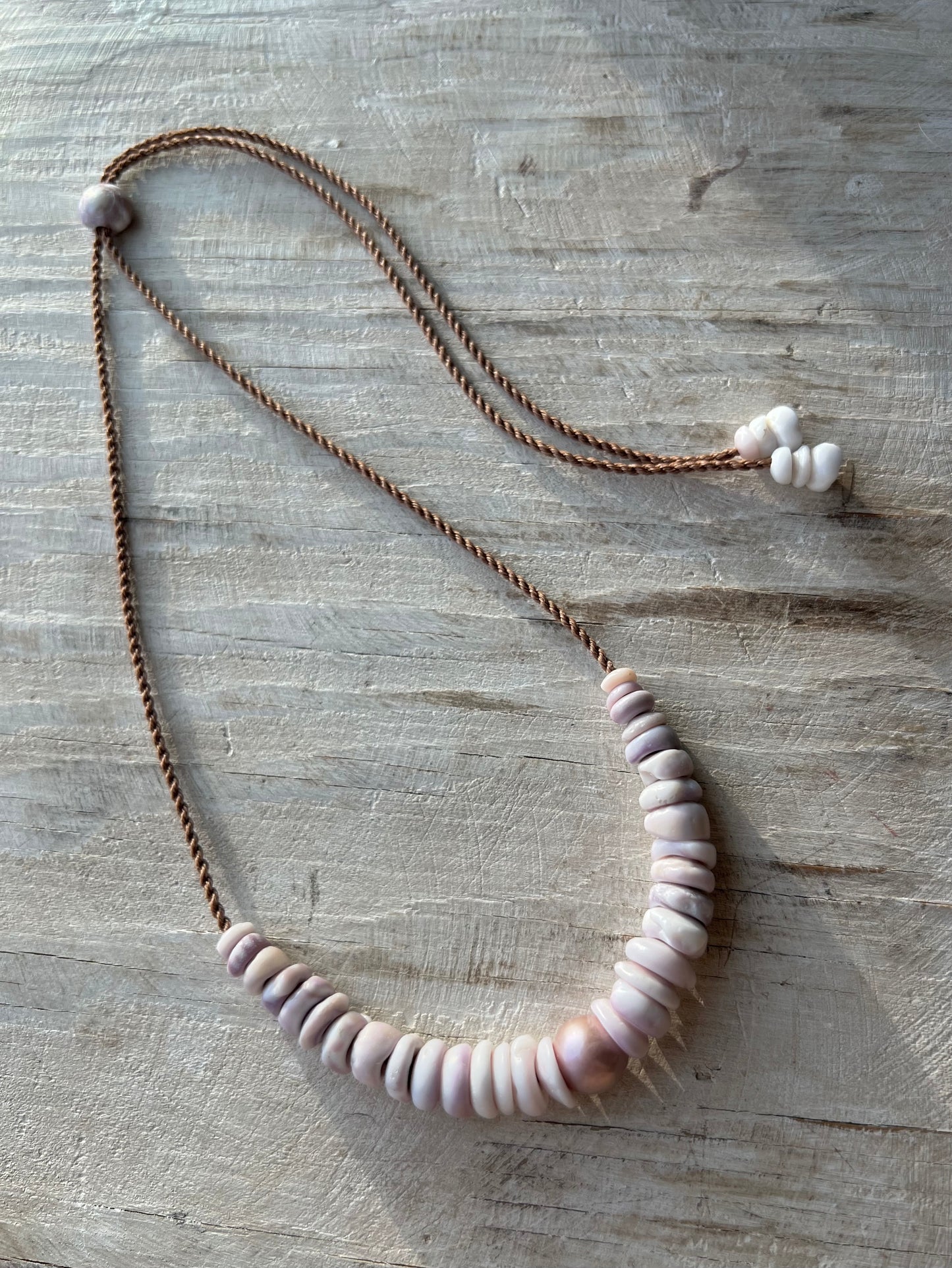 Lavender Hapa Puka Necklace