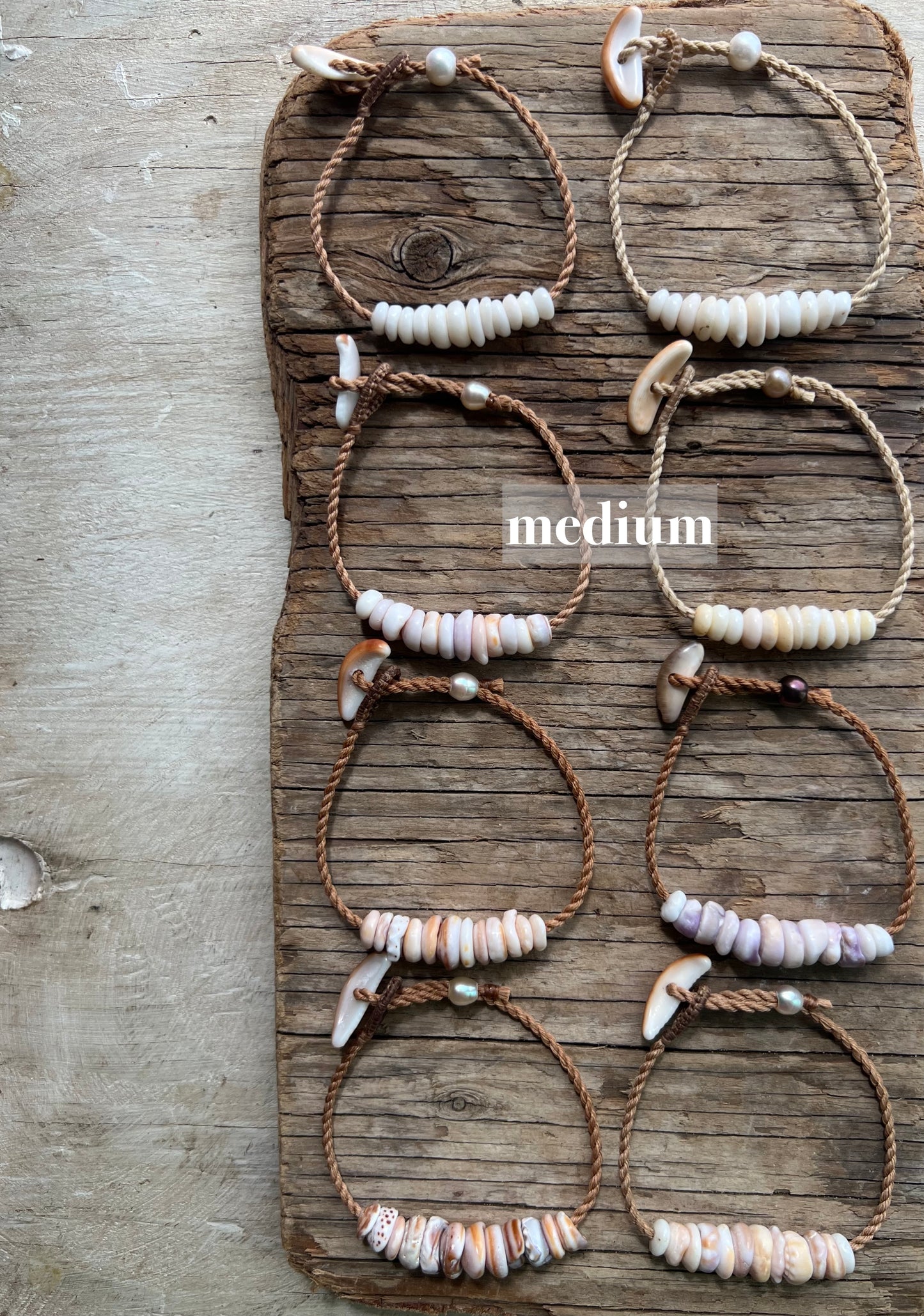 Puka Bar Bracelet ~ Adjustable