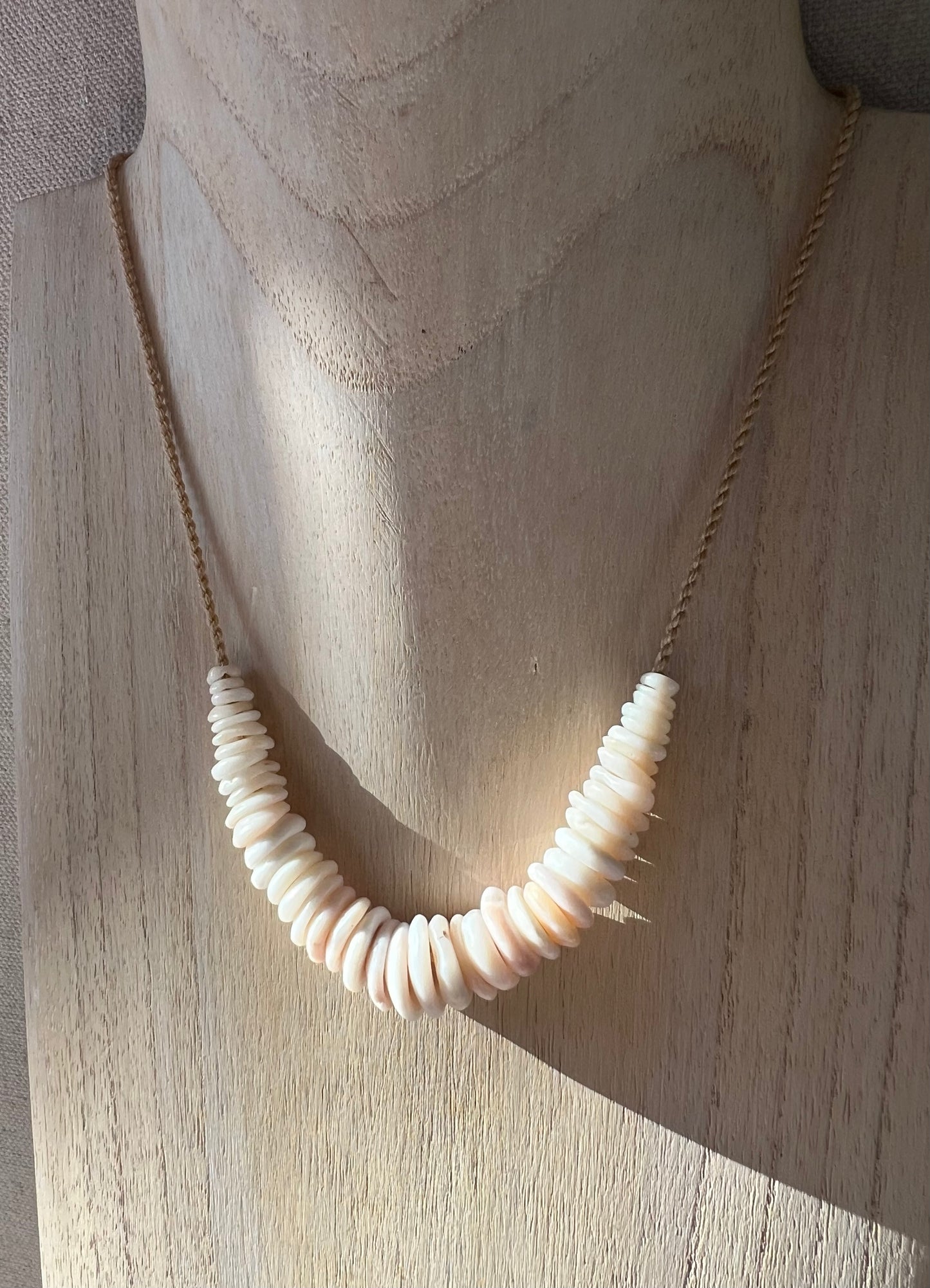 Pastel Puka Necklace (natural holes)