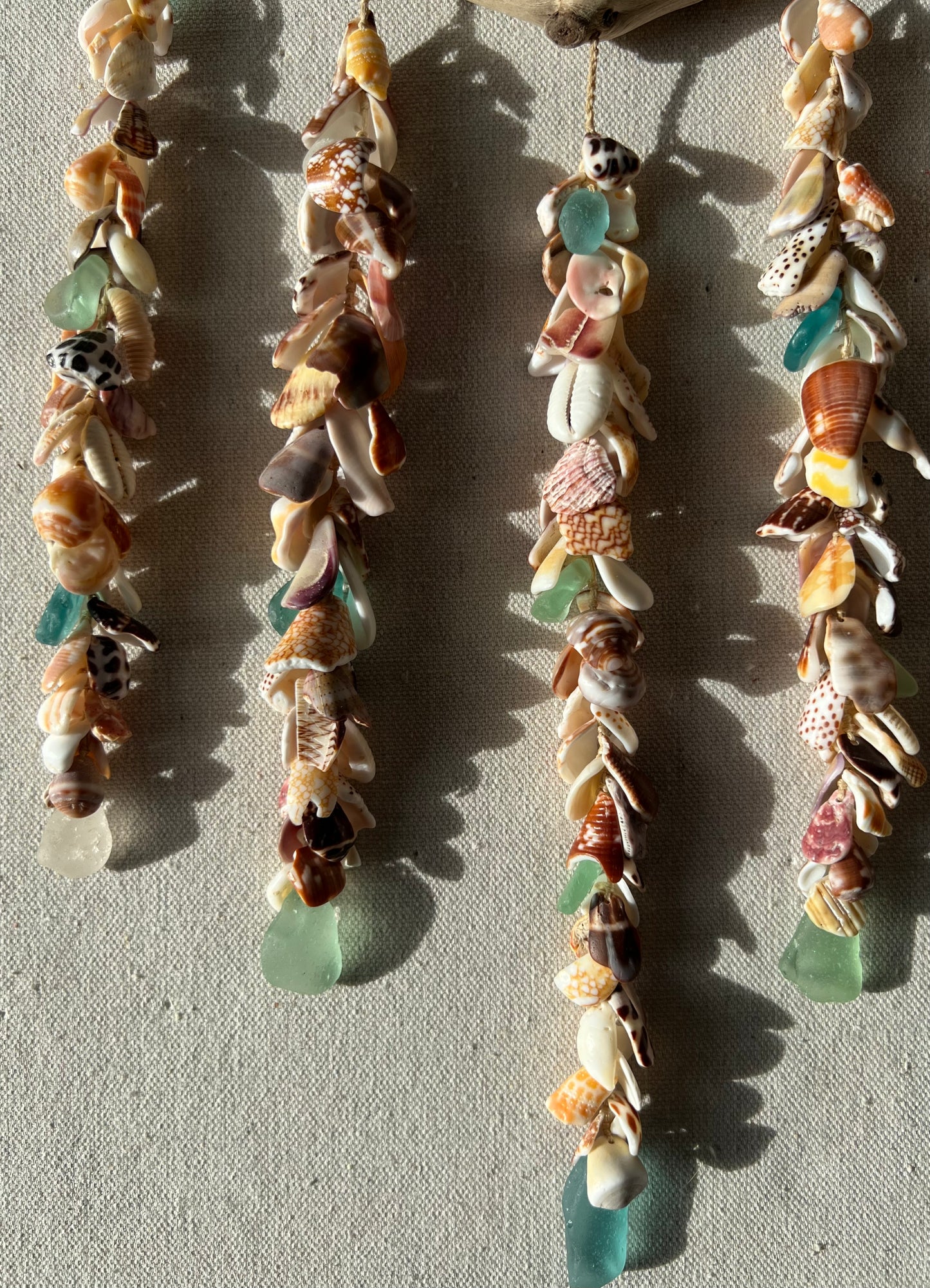 Moku Shell + Sea Glass 5 Strand Mobile