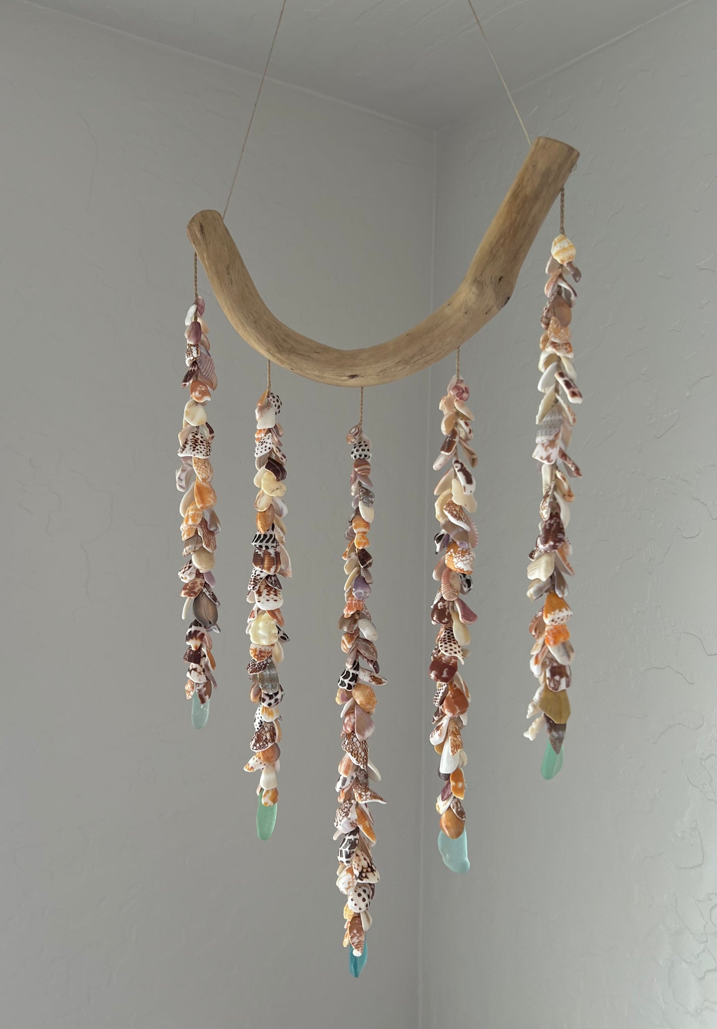 Moku Shell + Sea Glass XL 5 Strand Mobile