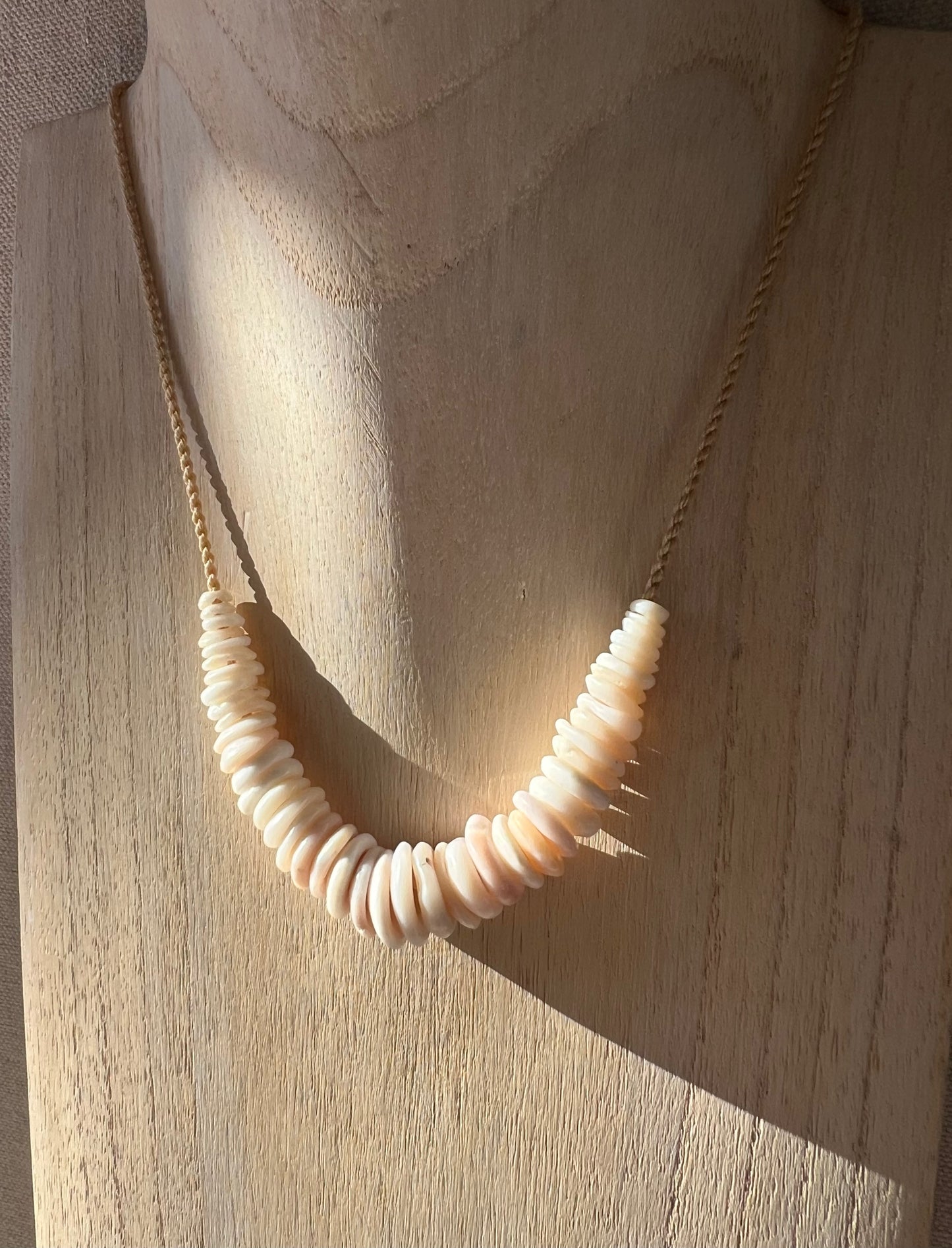 Pastel Puka Necklace (natural holes)