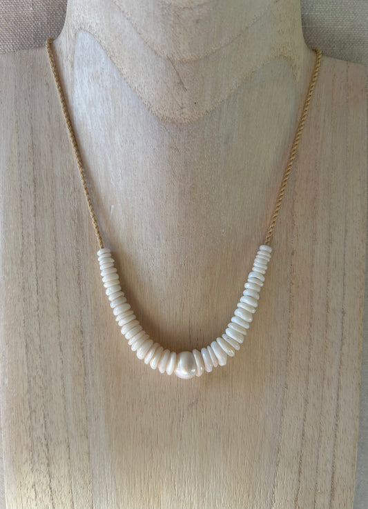 Classic White Hapa Puka Necklace