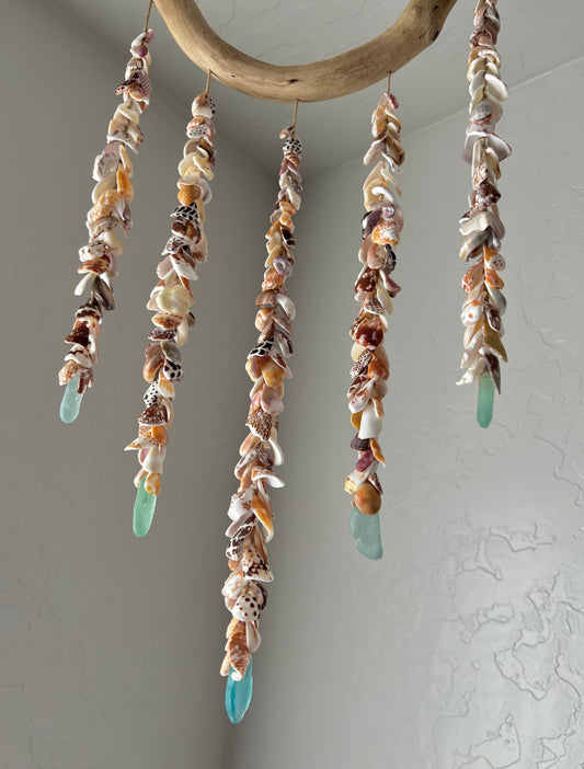 Moku Shell + Sea Glass XL 5 Strand Mobile