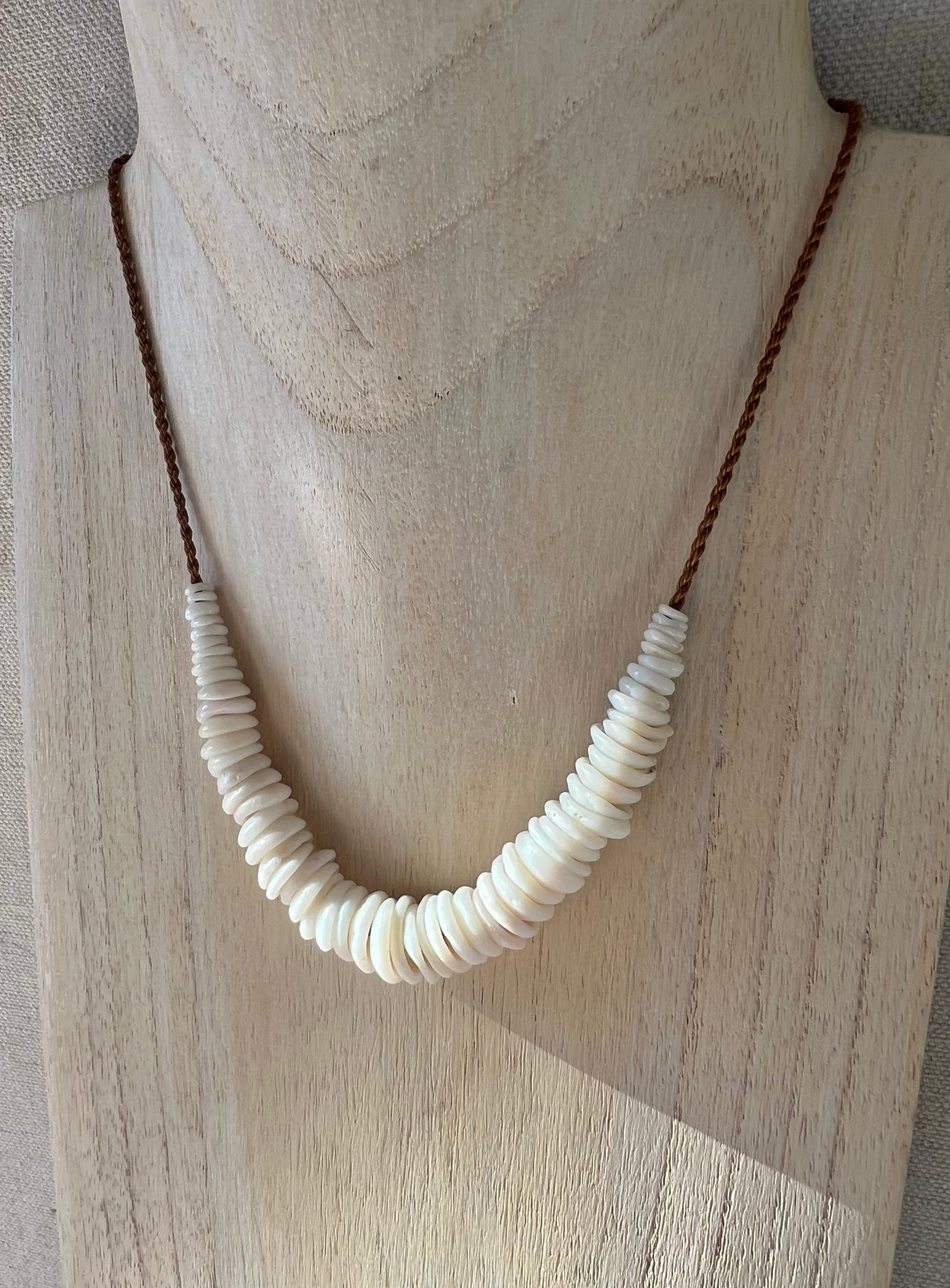 Sun Bleached Puka Necklace (natural holes)