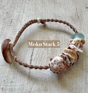Moku Stack on Macrame ~ Adjustable