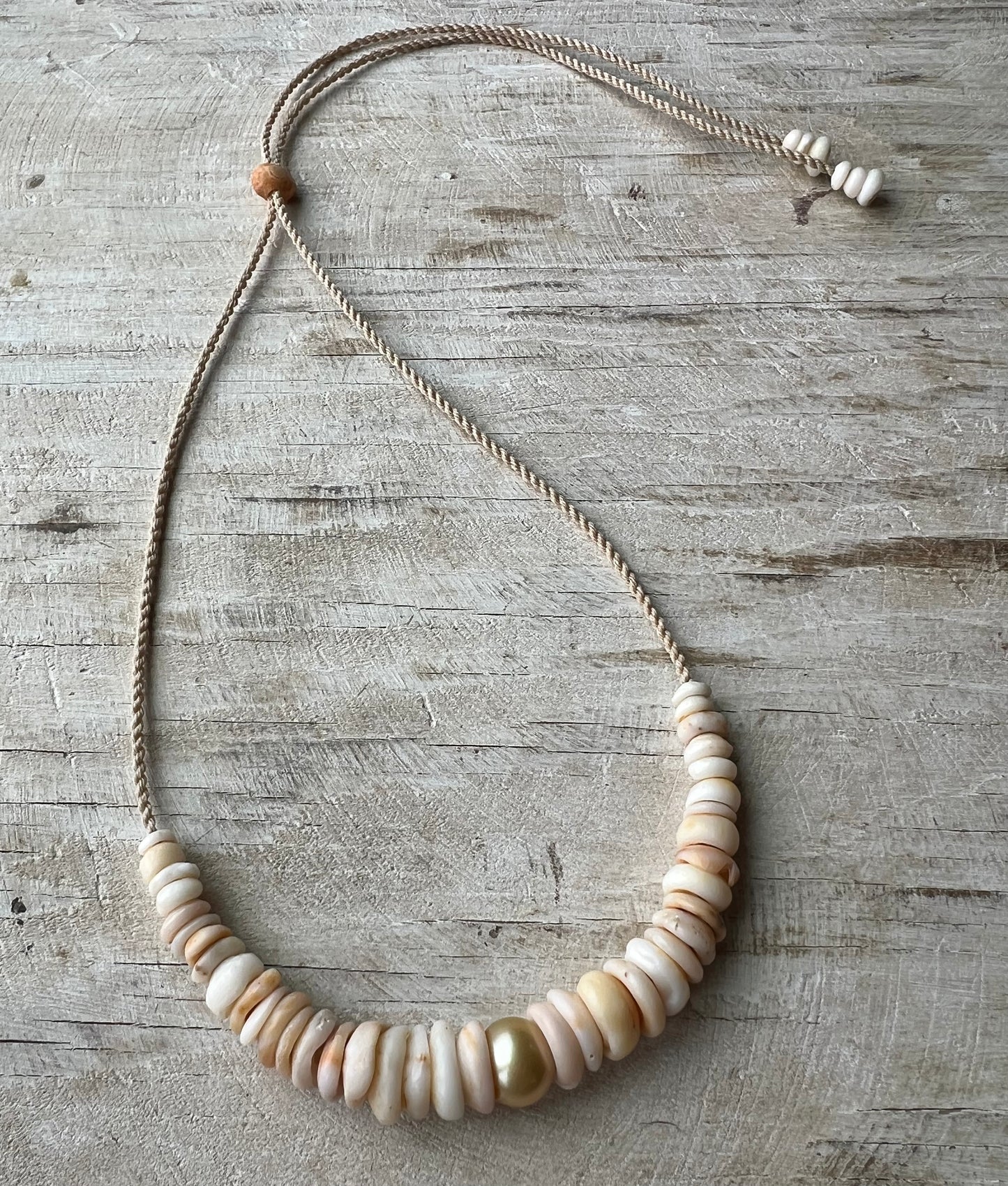 Golden Hapa Puka Necklace