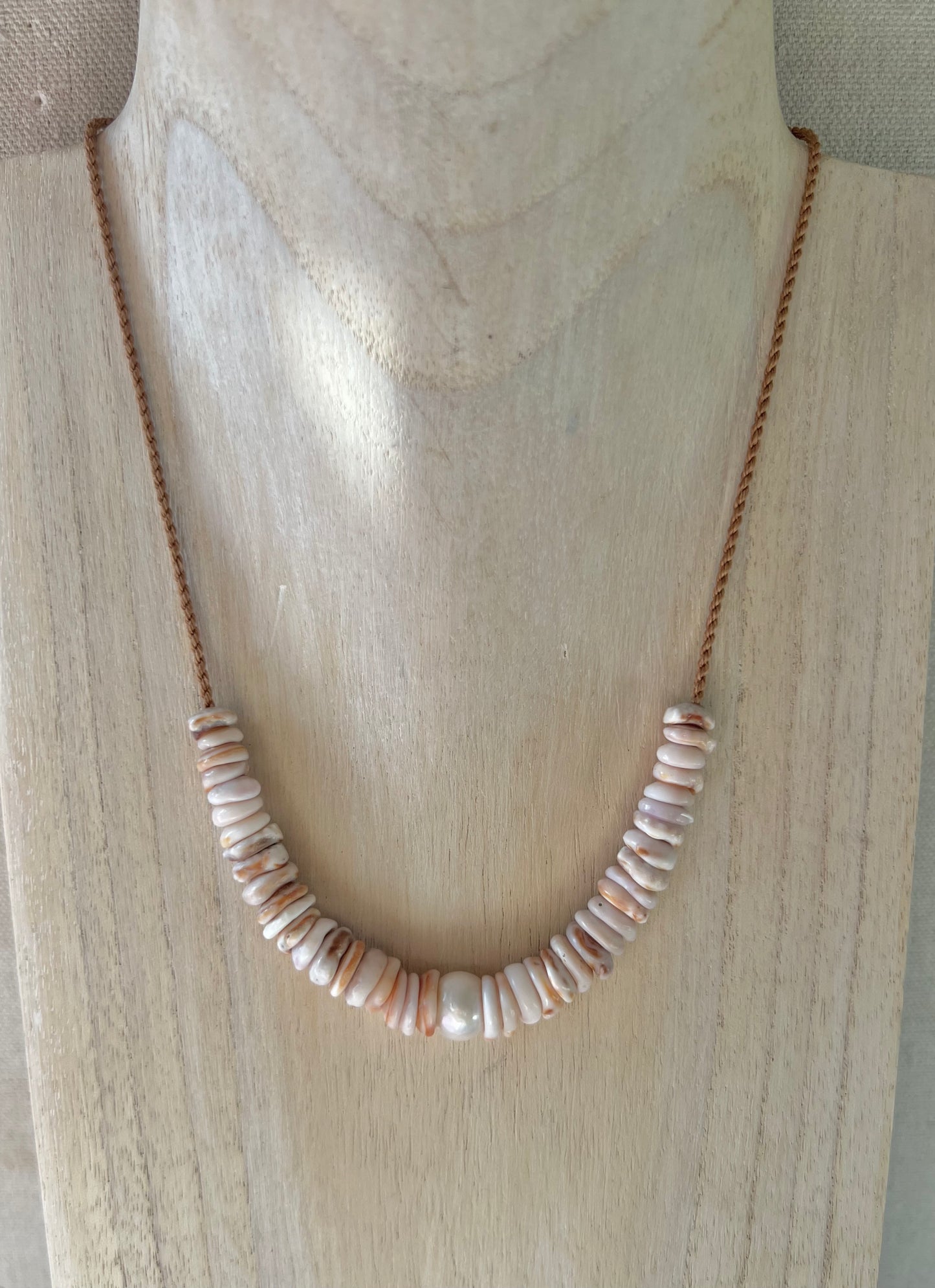 Colorful Hapa Puka Necklace