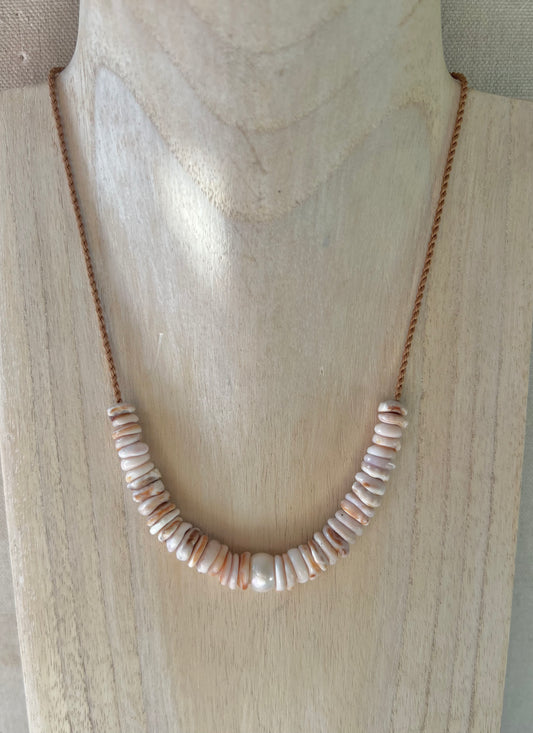 Colorful Hapa Puka Necklace