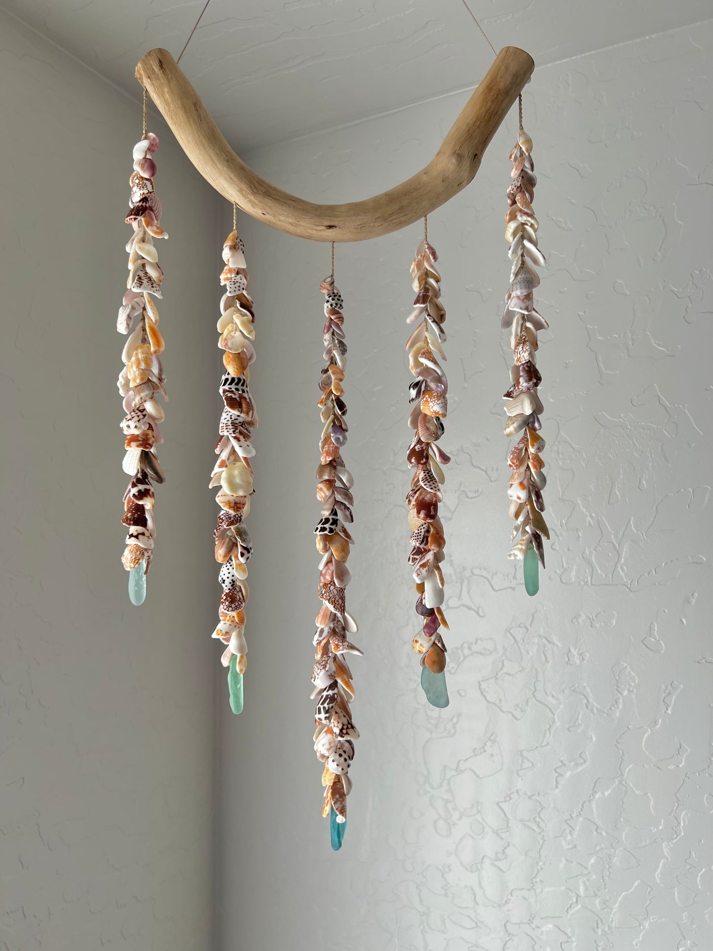 Moku Shell + Sea Glass XL 5 Strand Mobile
