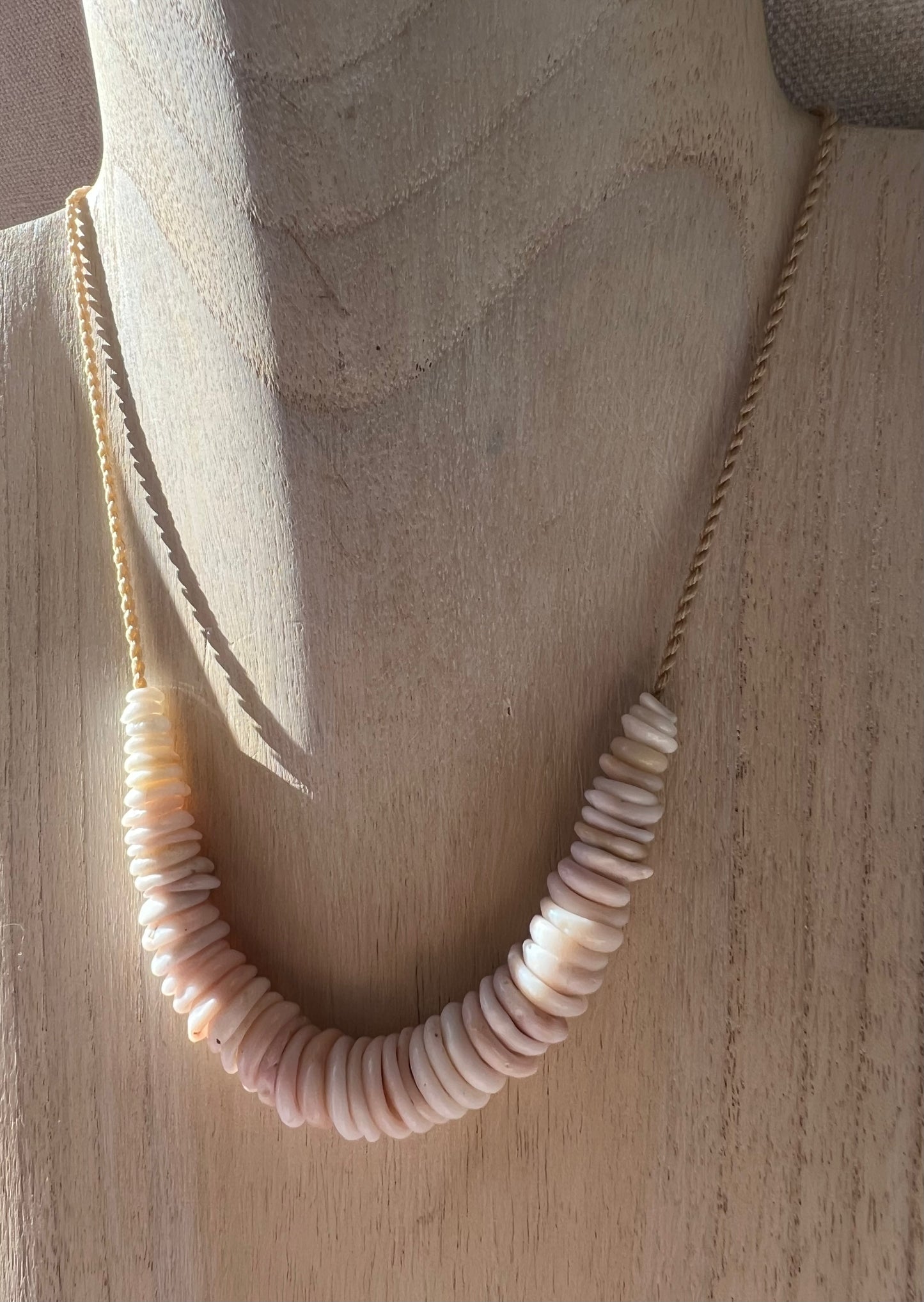 Pastel Puka Necklace (natural holes)