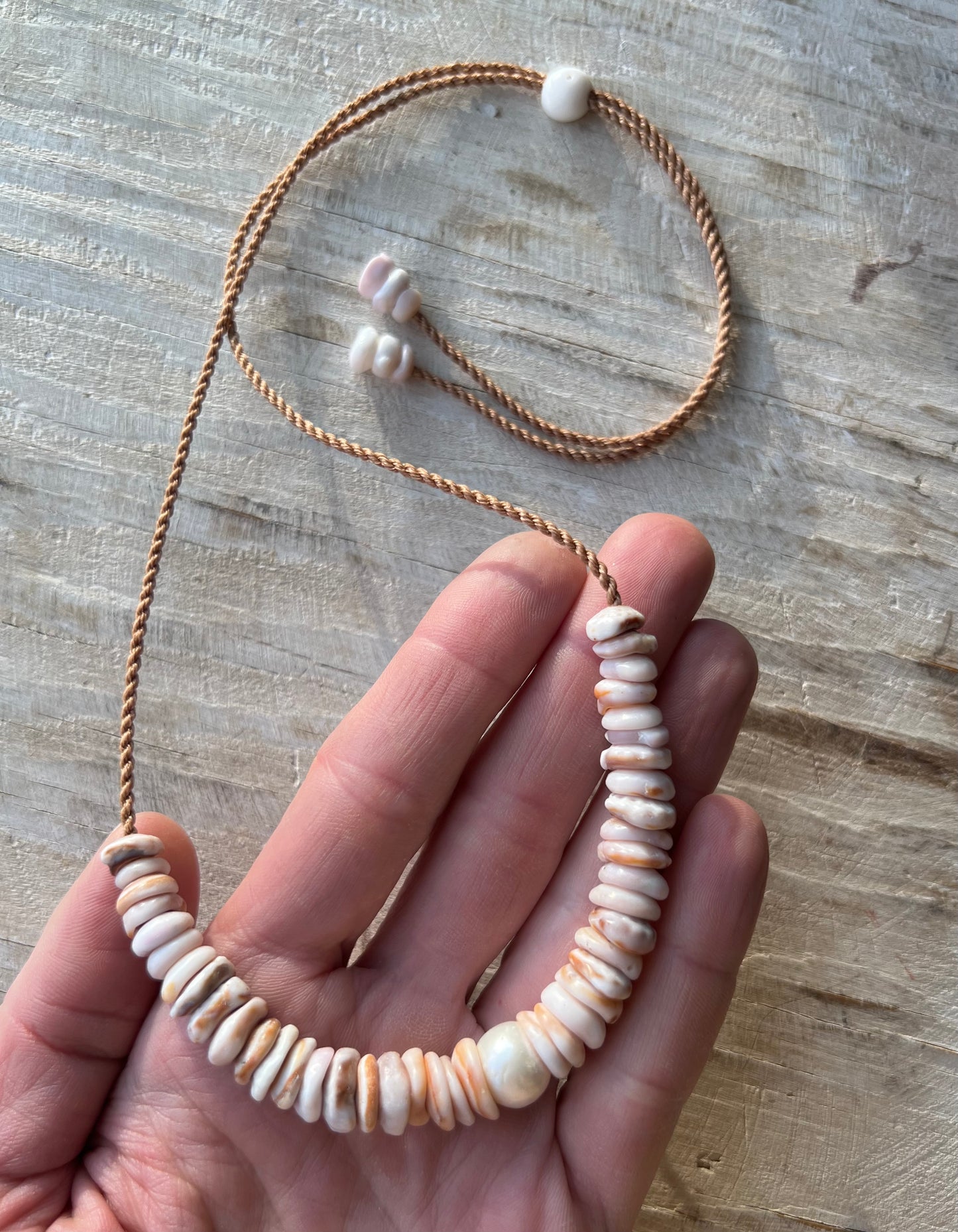 Colorful Hapa Puka Necklace