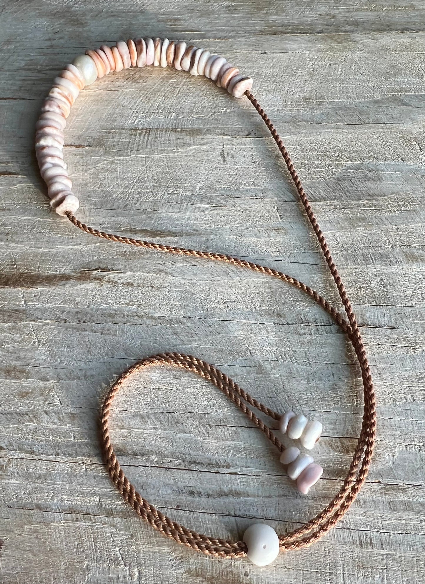 Colorful Hapa Puka Necklace