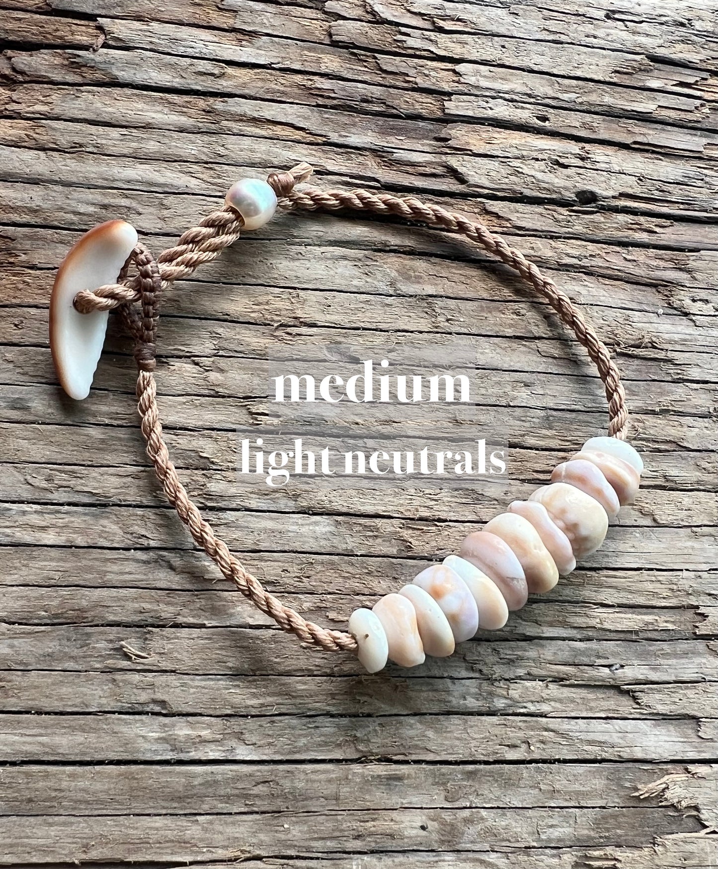Puka Bar Bracelet ~ Adjustable