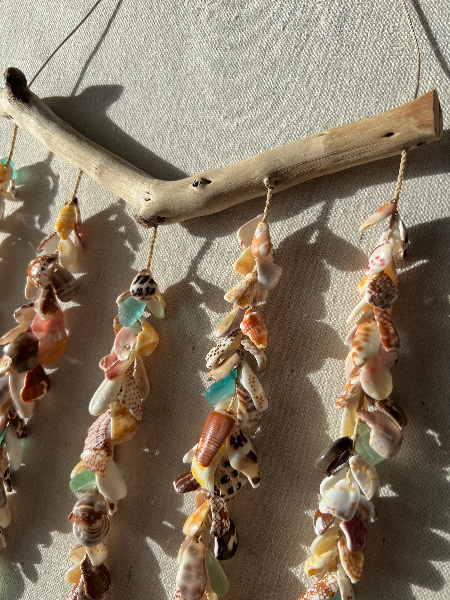 Moku Shell + Sea Glass 5 Strand Mobile