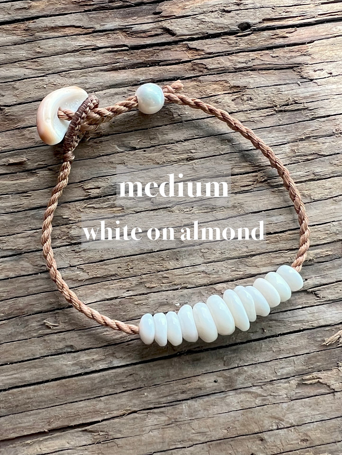Puka Bar Bracelet ~ Adjustable