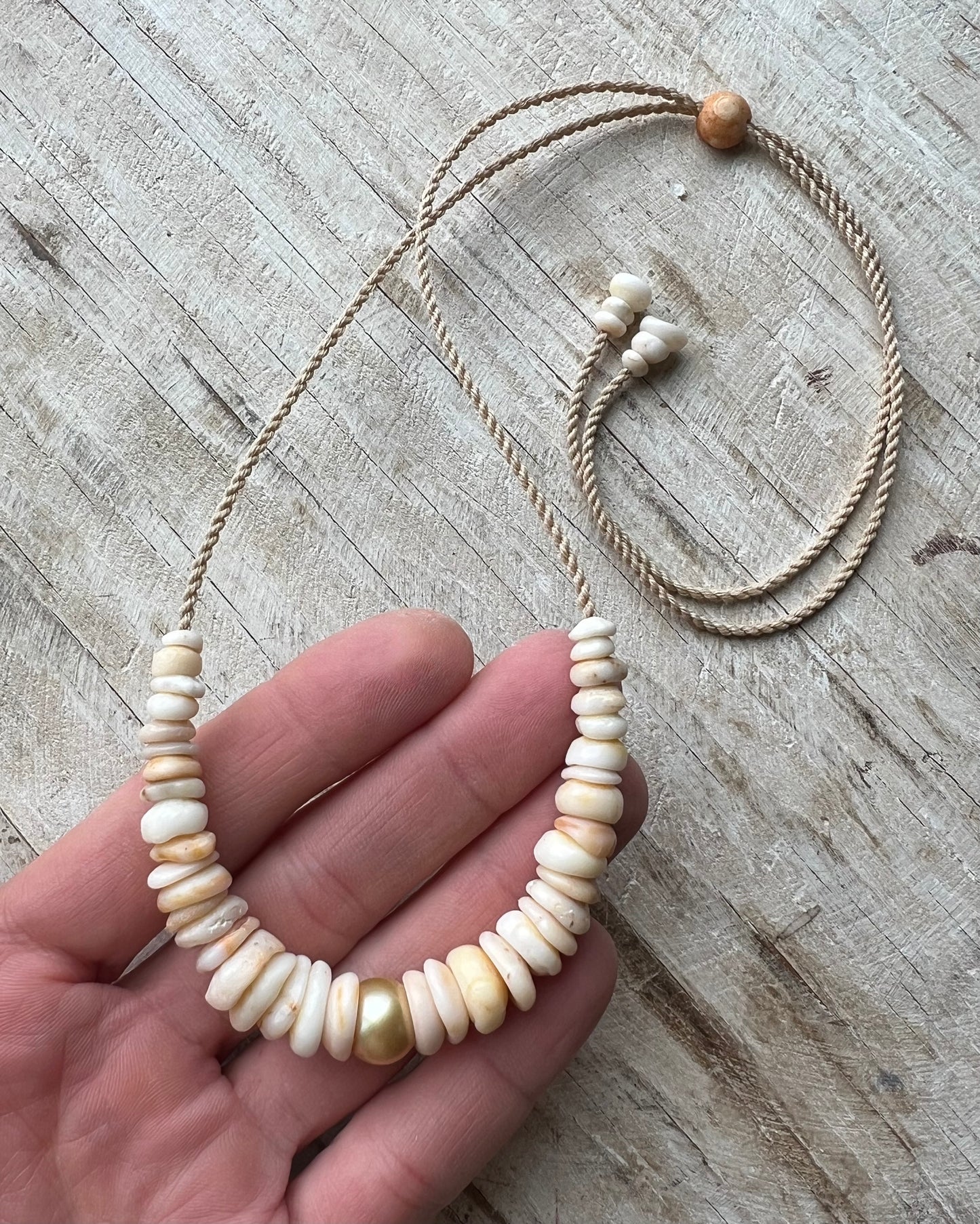 Golden Hapa Puka Necklace