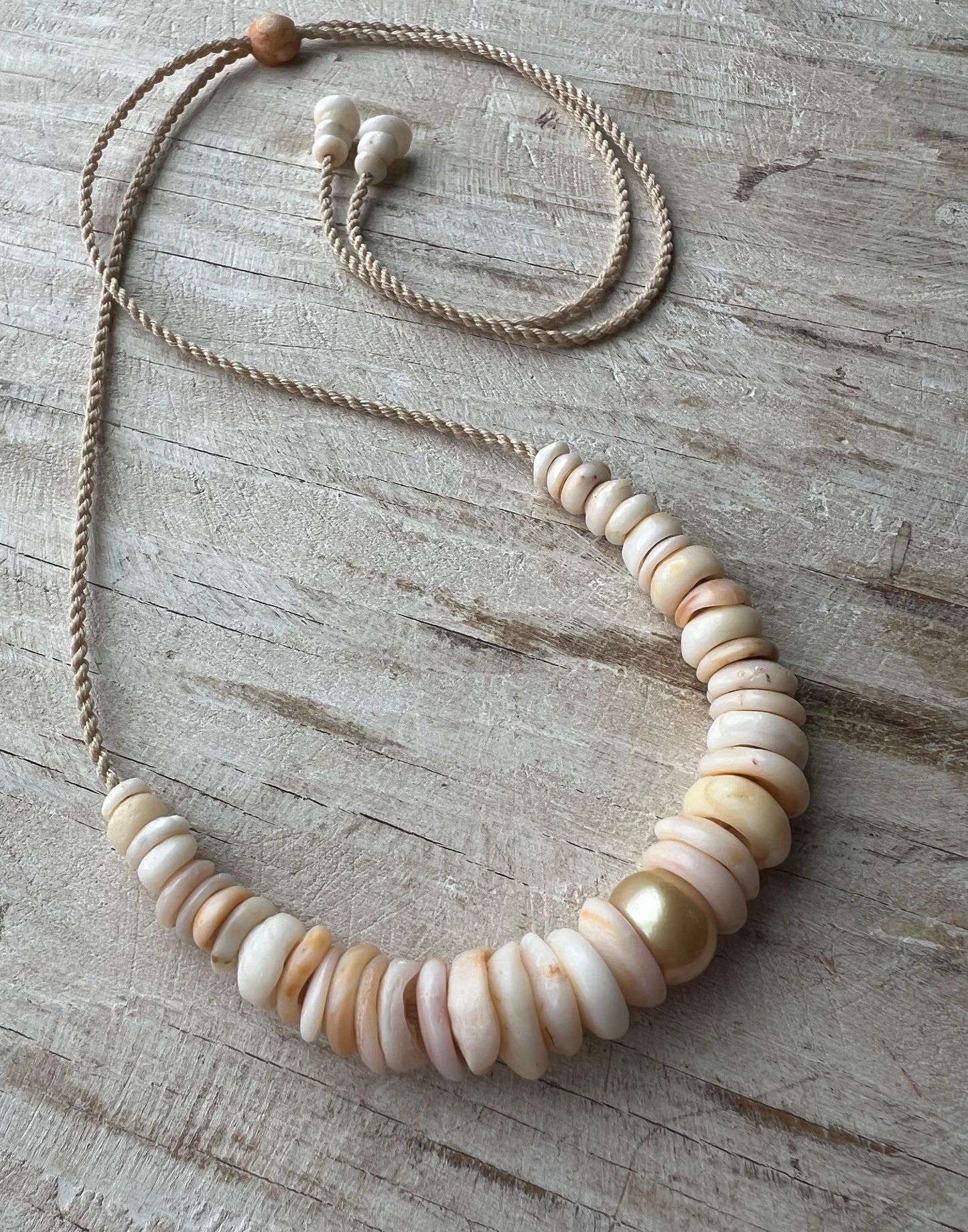 Golden Hapa Puka Necklace