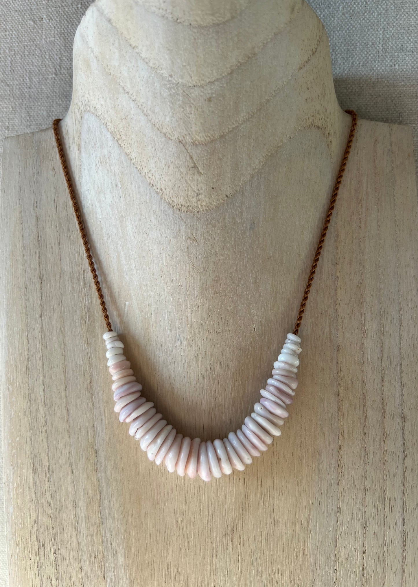 Pastel Lavender Puka Necklace (natural holes)