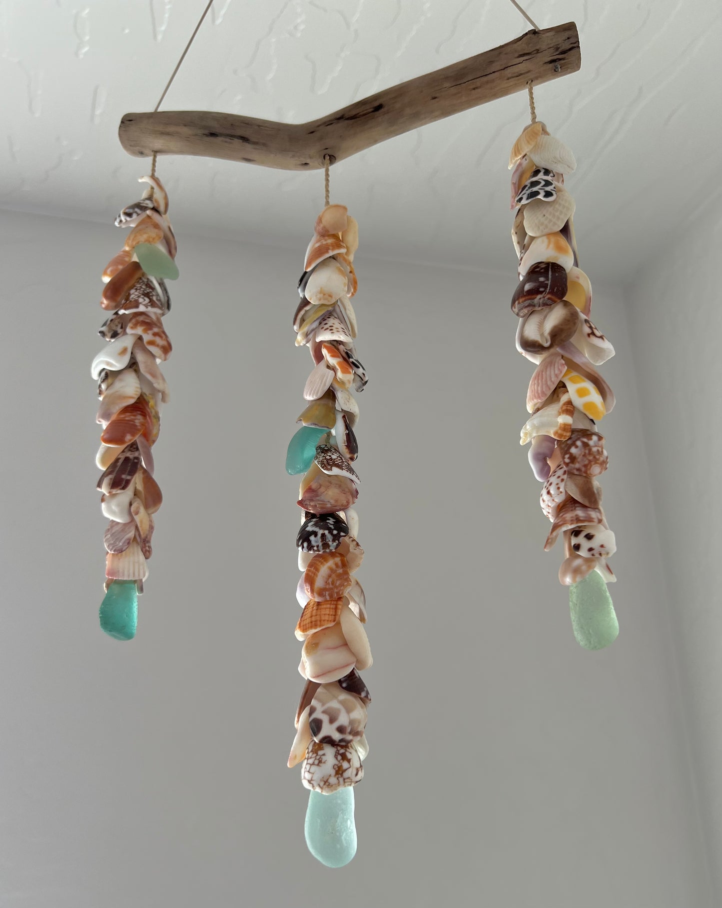 Moku Shell + Sea Glass 3 Strand Mobile