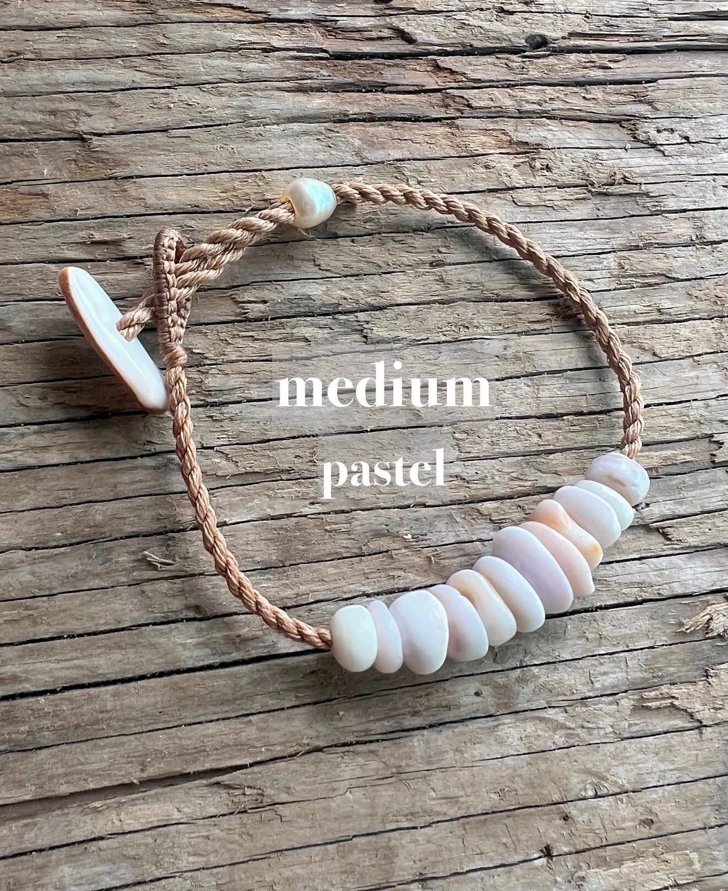 Puka Bar Bracelet ~ Adjustable