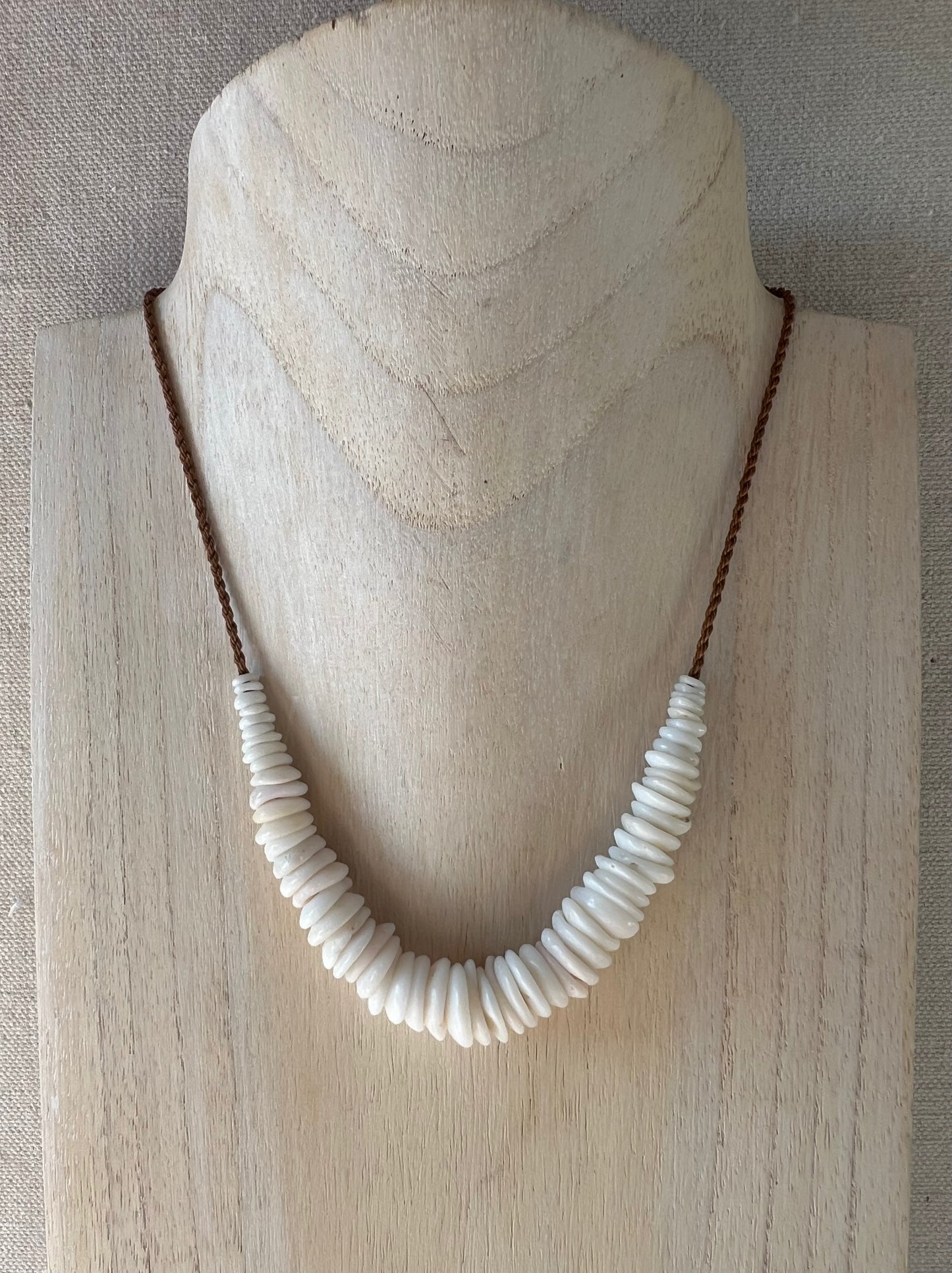 Sun Bleached Puka Necklace (natural holes)